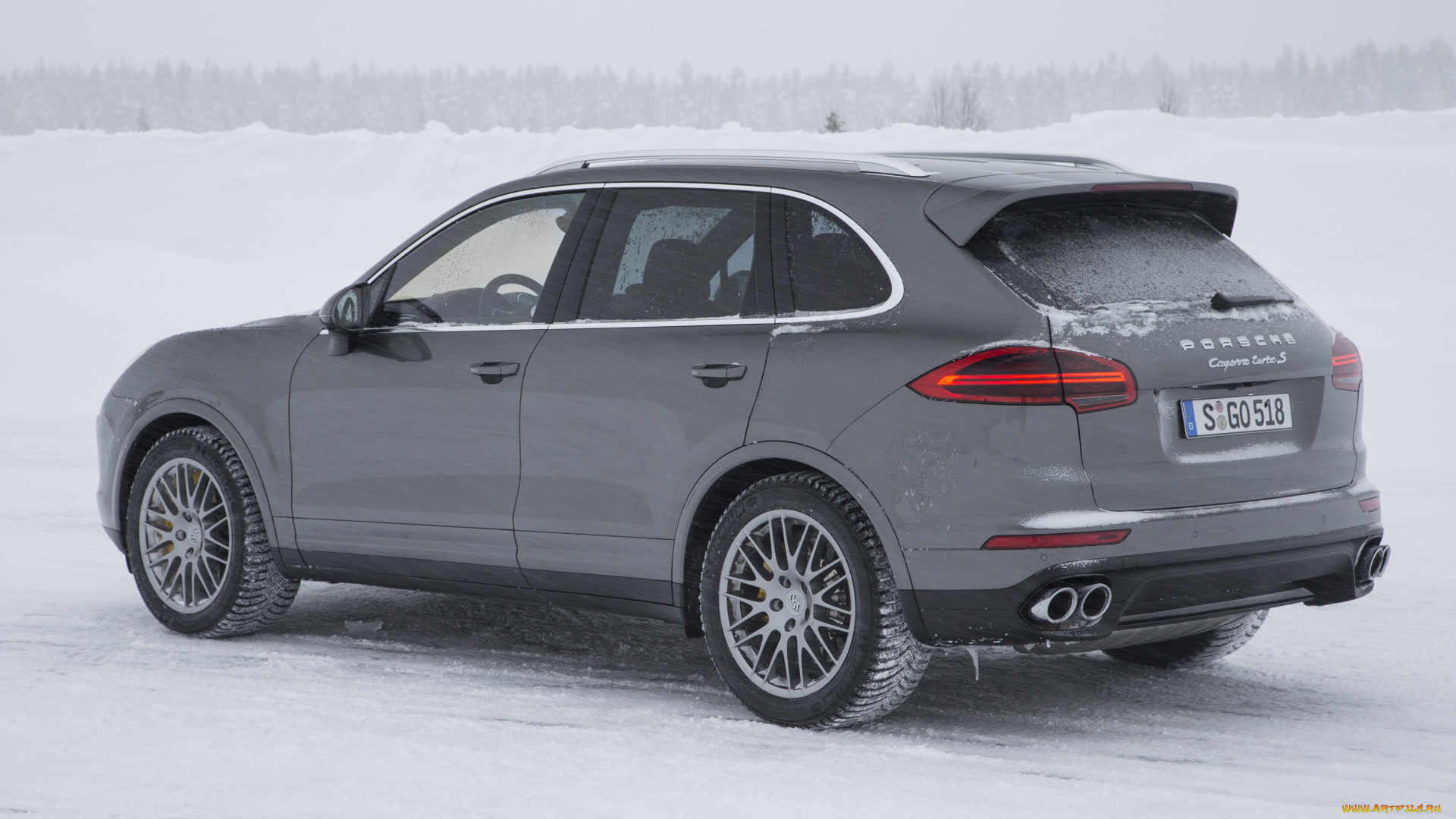 автомобили, porsche, серый, 2015г, 958, cayenne, turbo, s