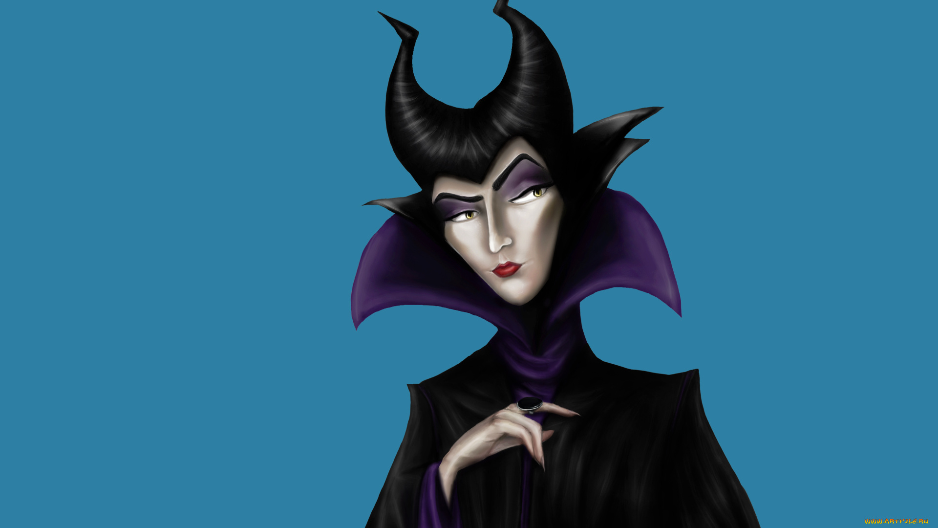 рисованное, минимализм, девушка, maleficent, малефисента