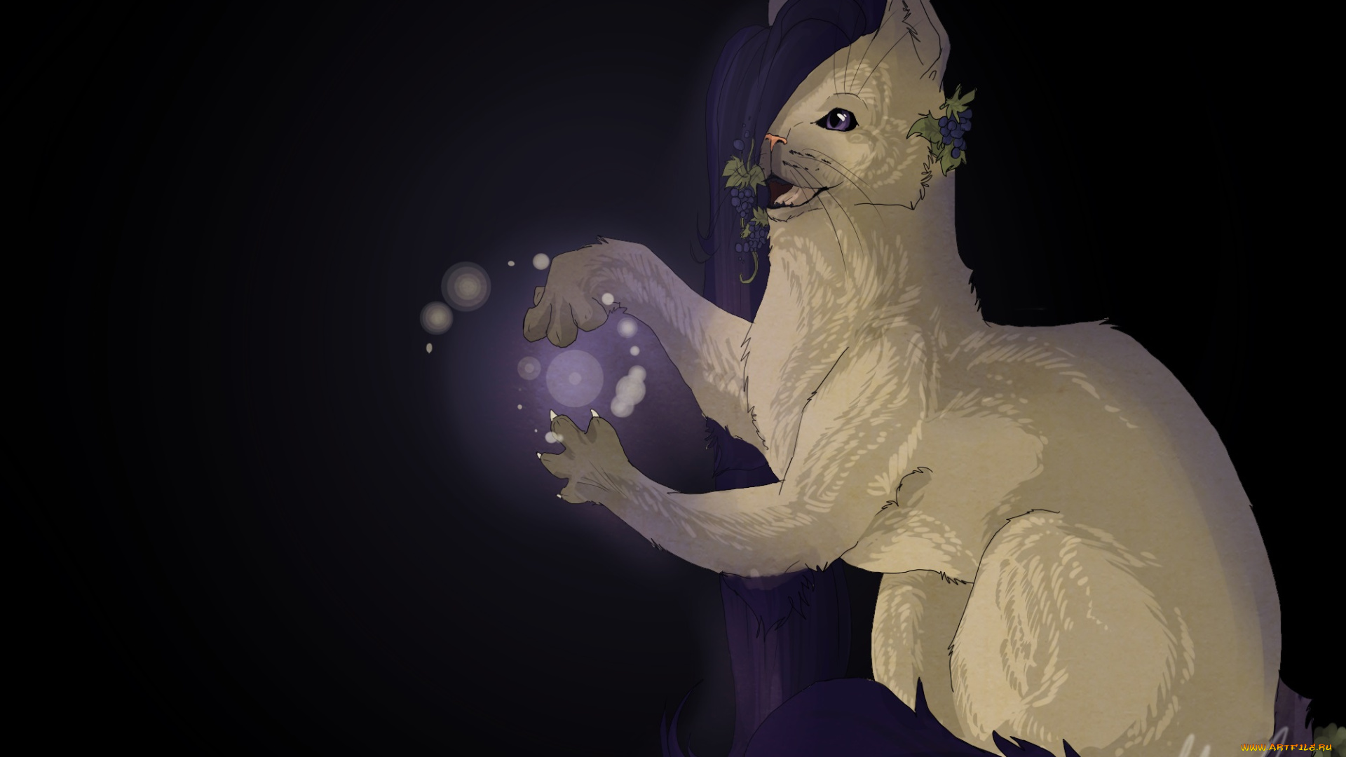 рисованное, животные, , сказочные, , мифические, магия, кот