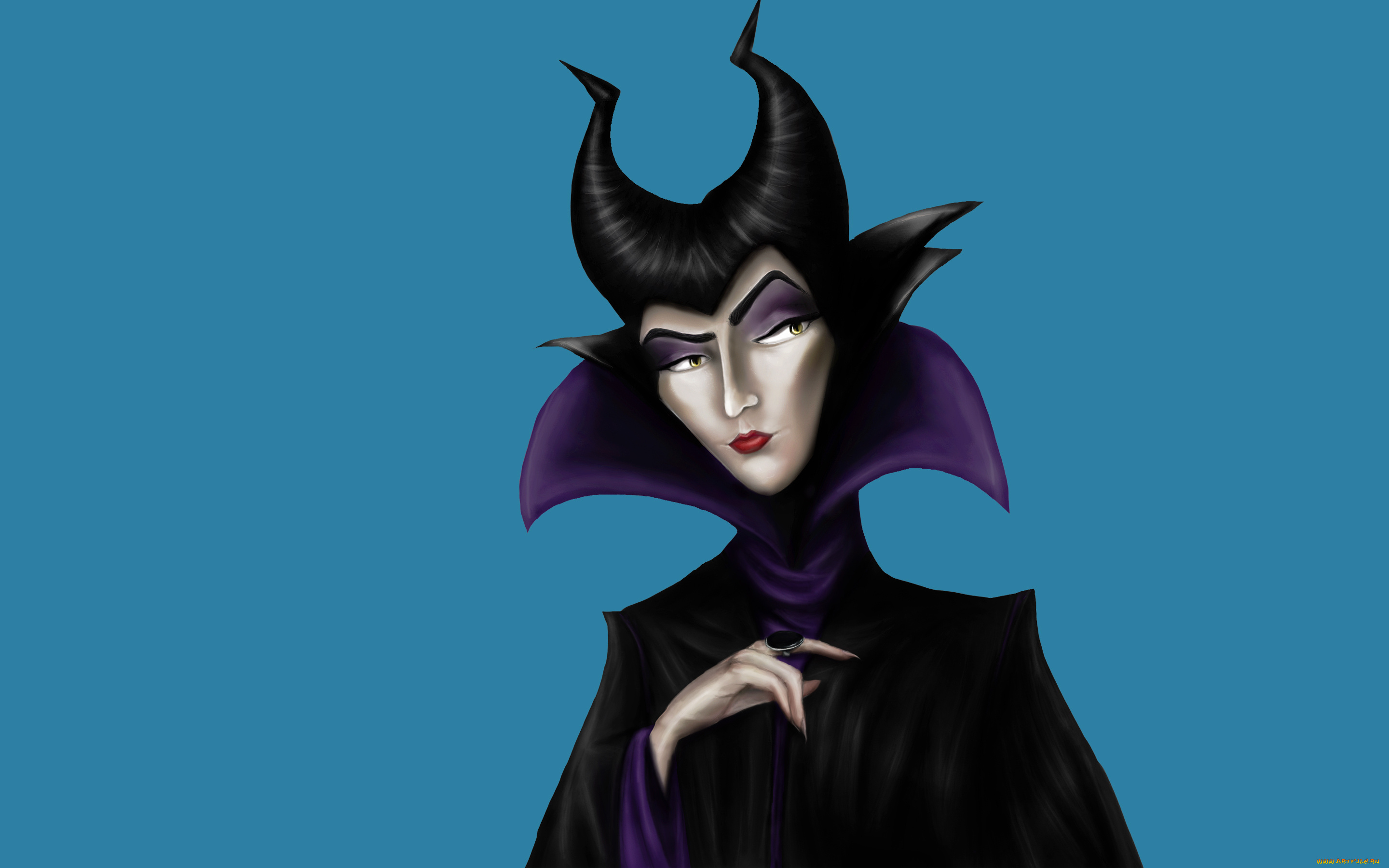рисованное, минимализм, девушка, maleficent, малефисента