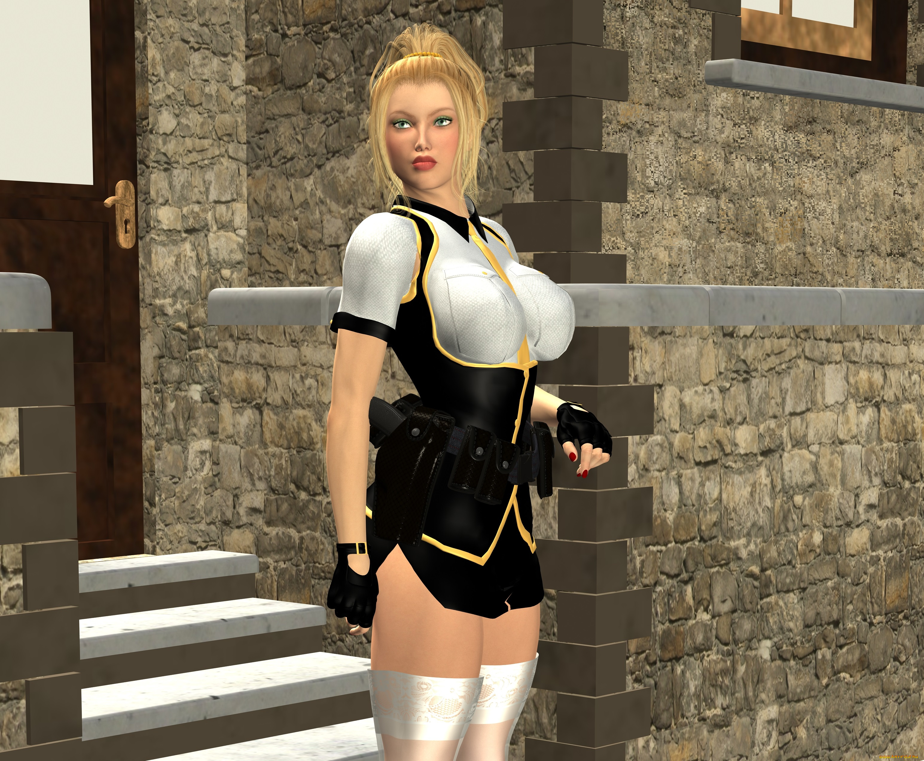 3д, графика, люди, , people, фон, блондинка, взгляд, девушка