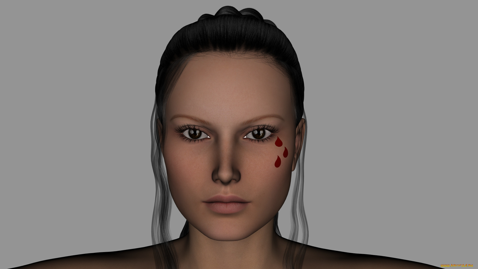 3д, графика, портрет, , portraits, девушка, фон, взгляд