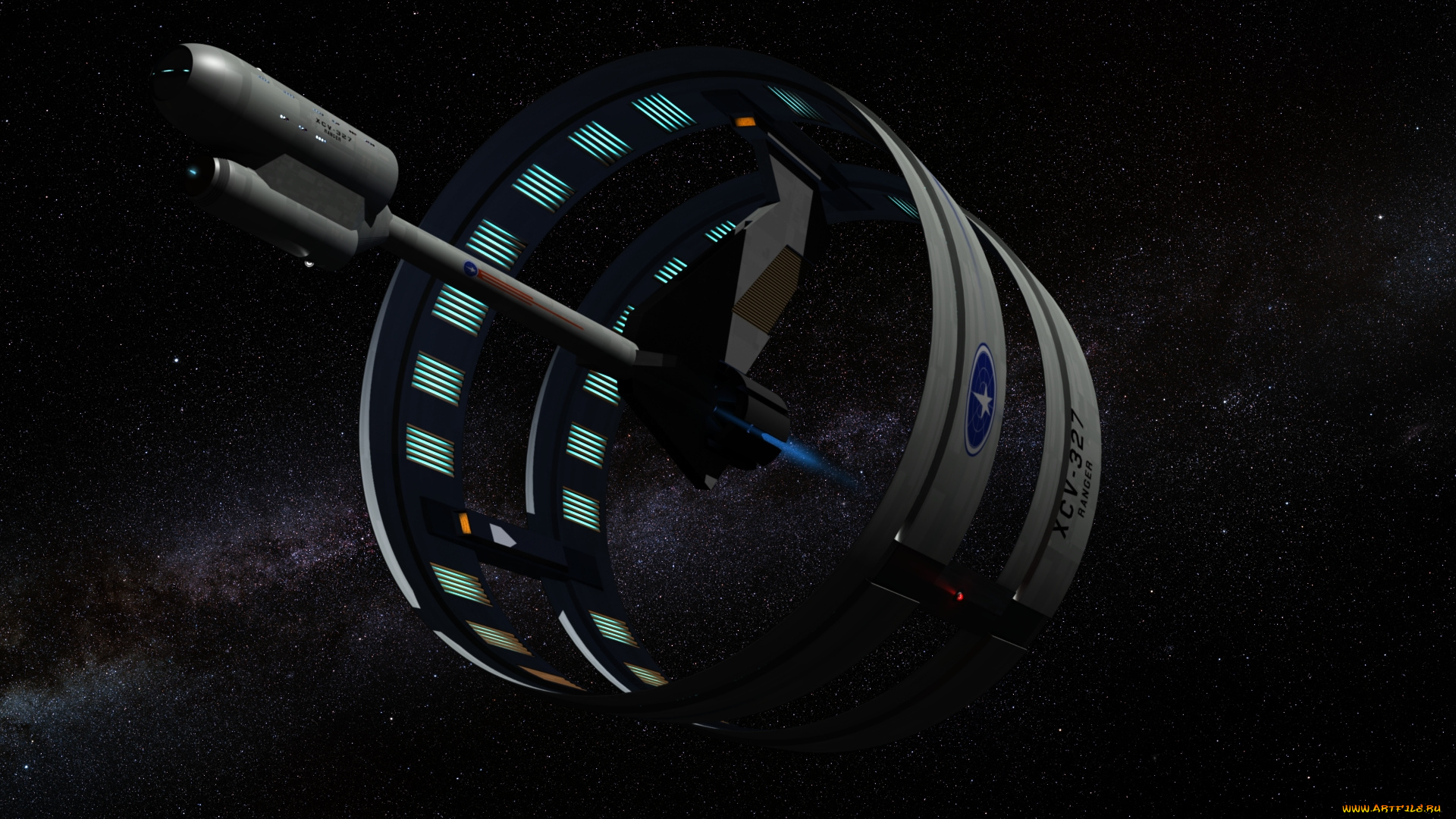 космос, арт, космический, корабль, вселенная, полет