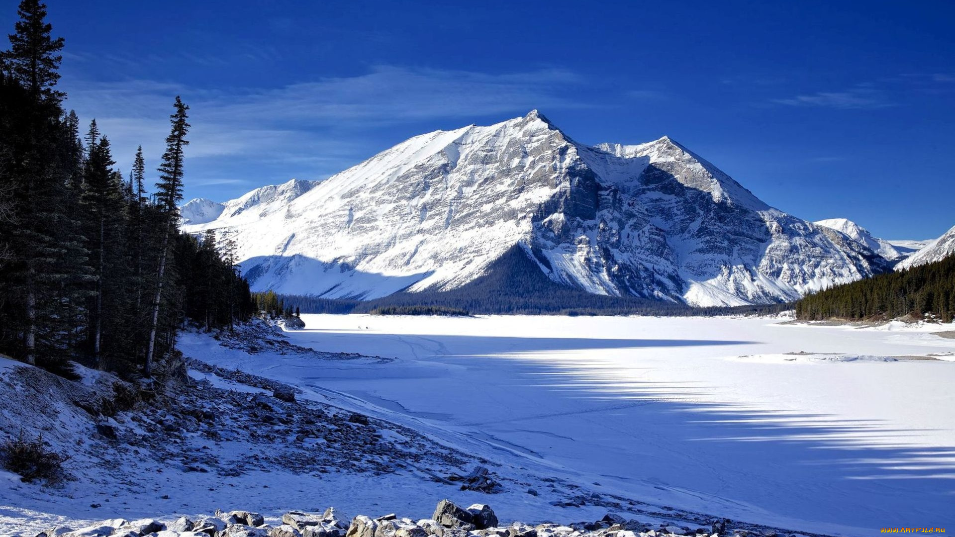 природа, горы, снег