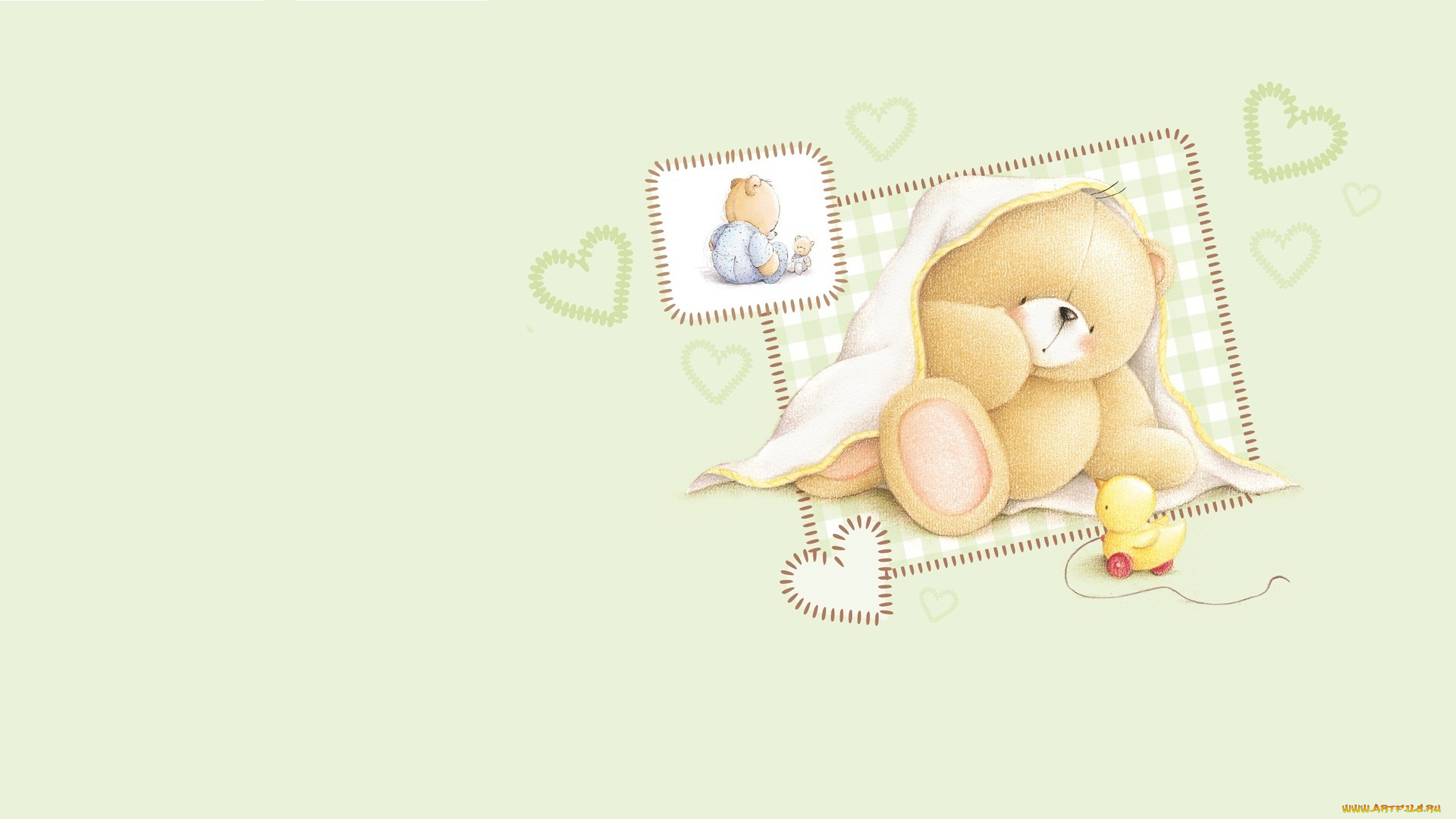 рисованное, мишки, тэдди, игрушка, медведь, настроение