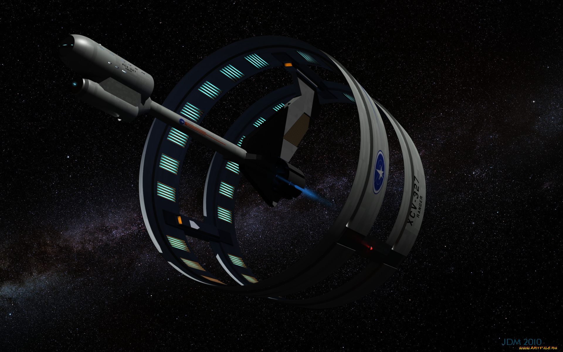 космос, арт, космический, корабль, вселенная, полет