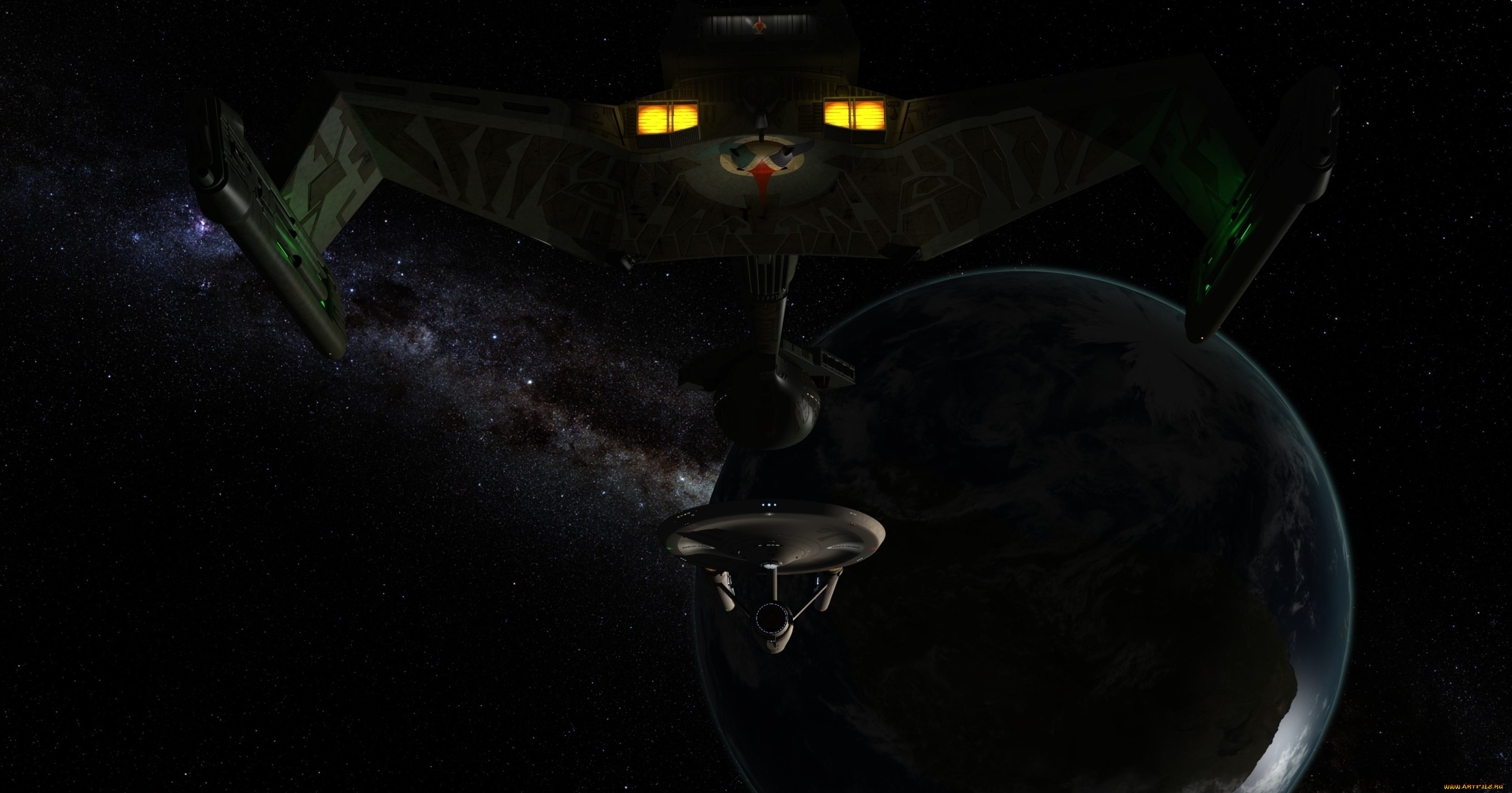 космос, арт, вселенная, полет, космический, корабль