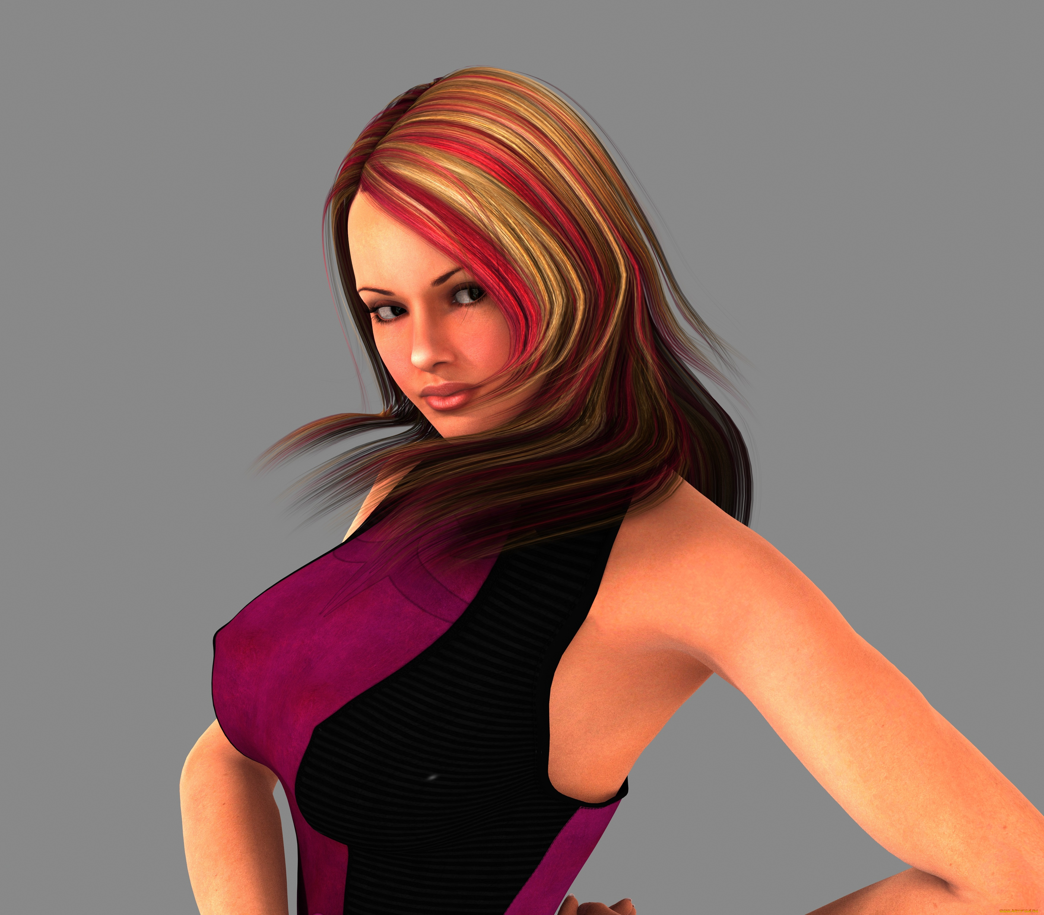 3д, графика, люди, , people, фон, взгляд, девушка