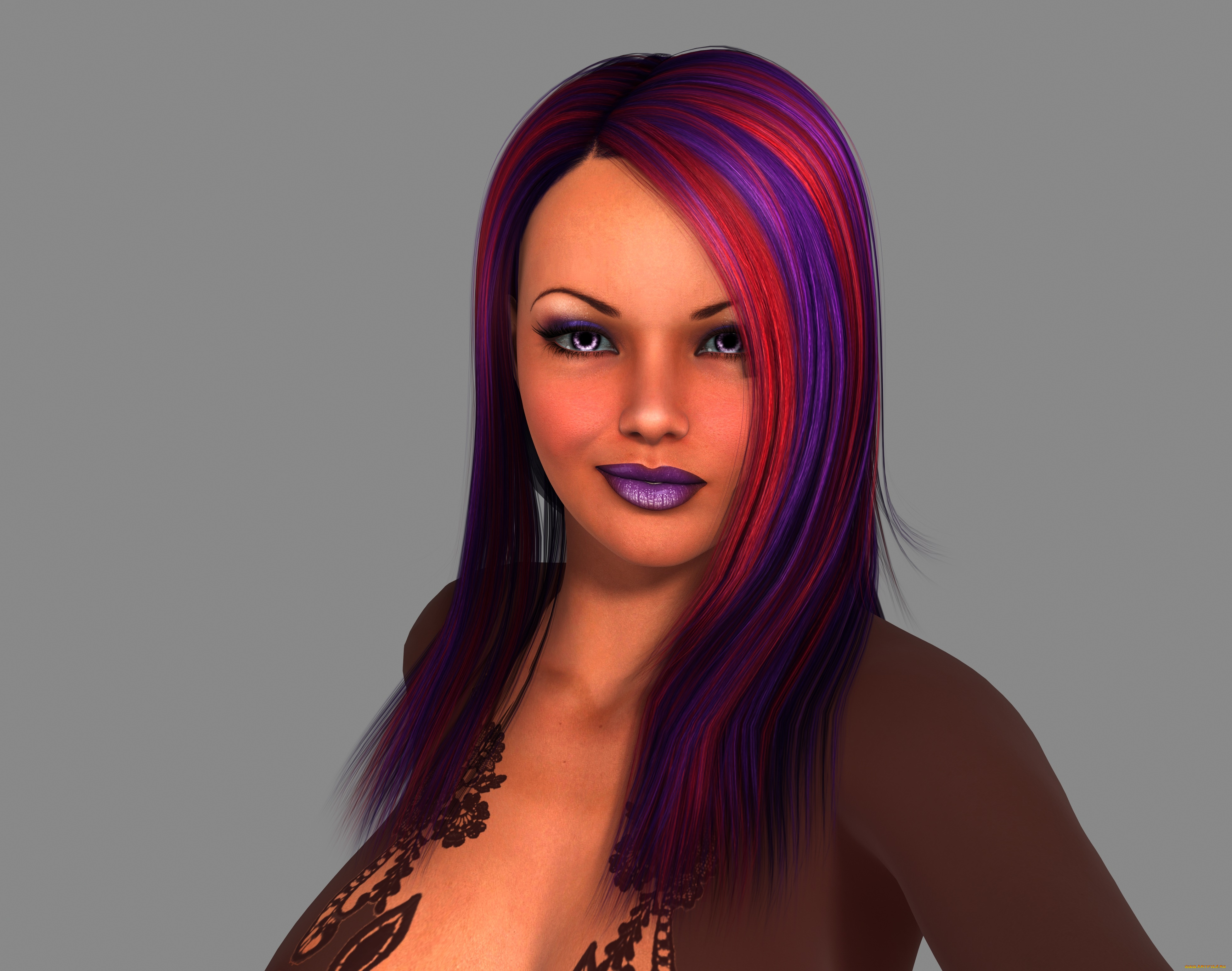 3д, графика, портрет, , portraits, фон, взгляд, девушка