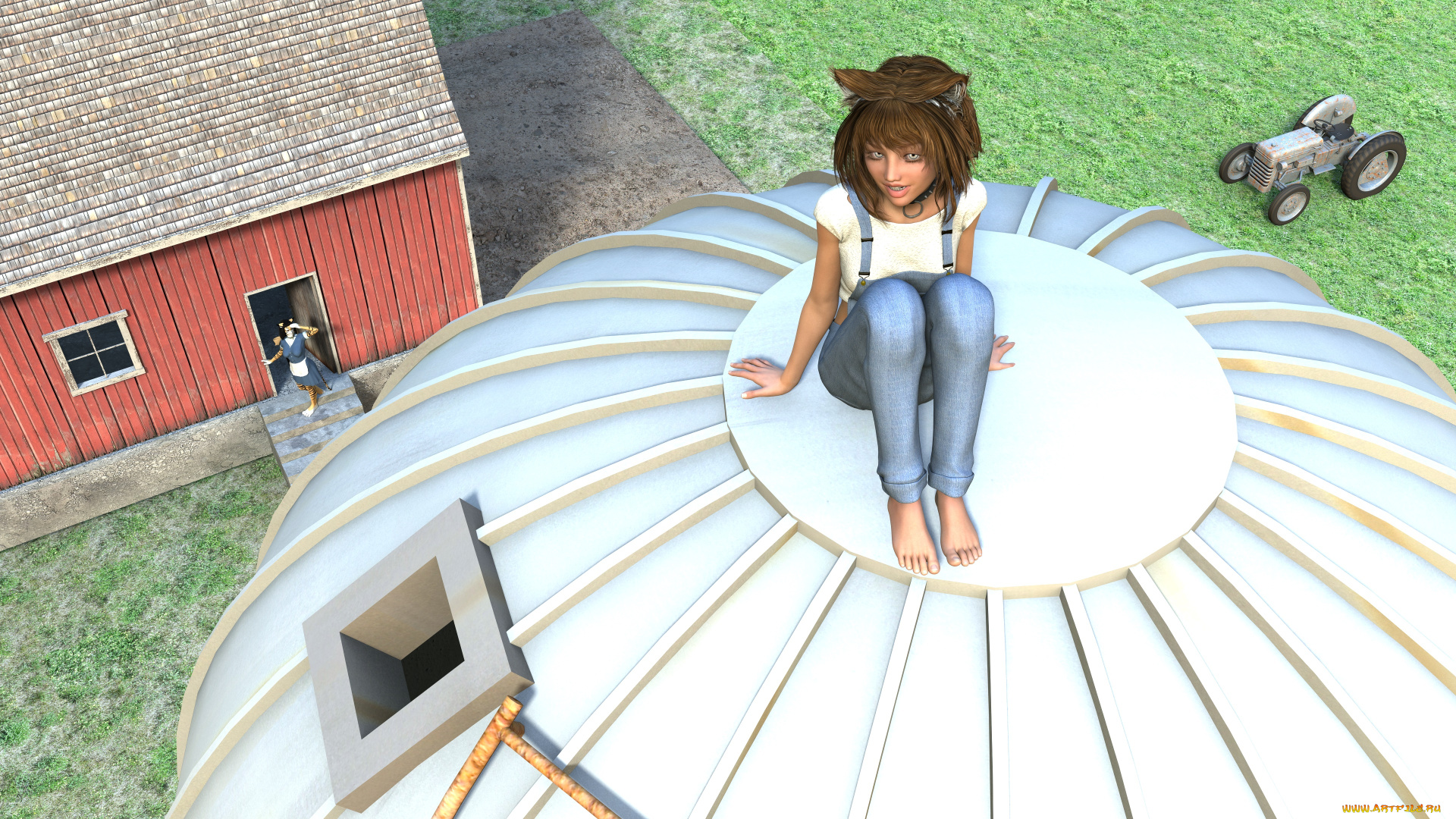 3д, графика, фантазия, , fantasy, девушка, взгляд, фон