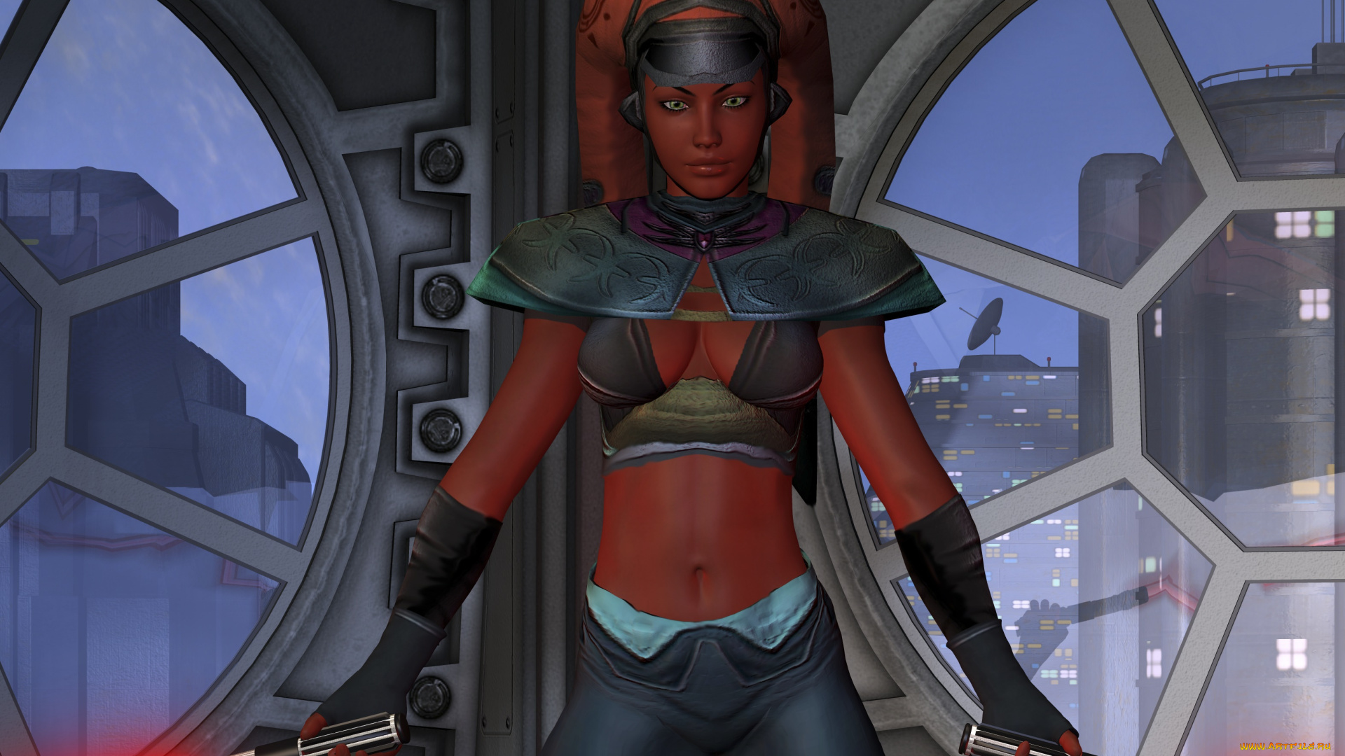 3д, графика, существа, , creatures, кастаника, фон, взгляд, оружие