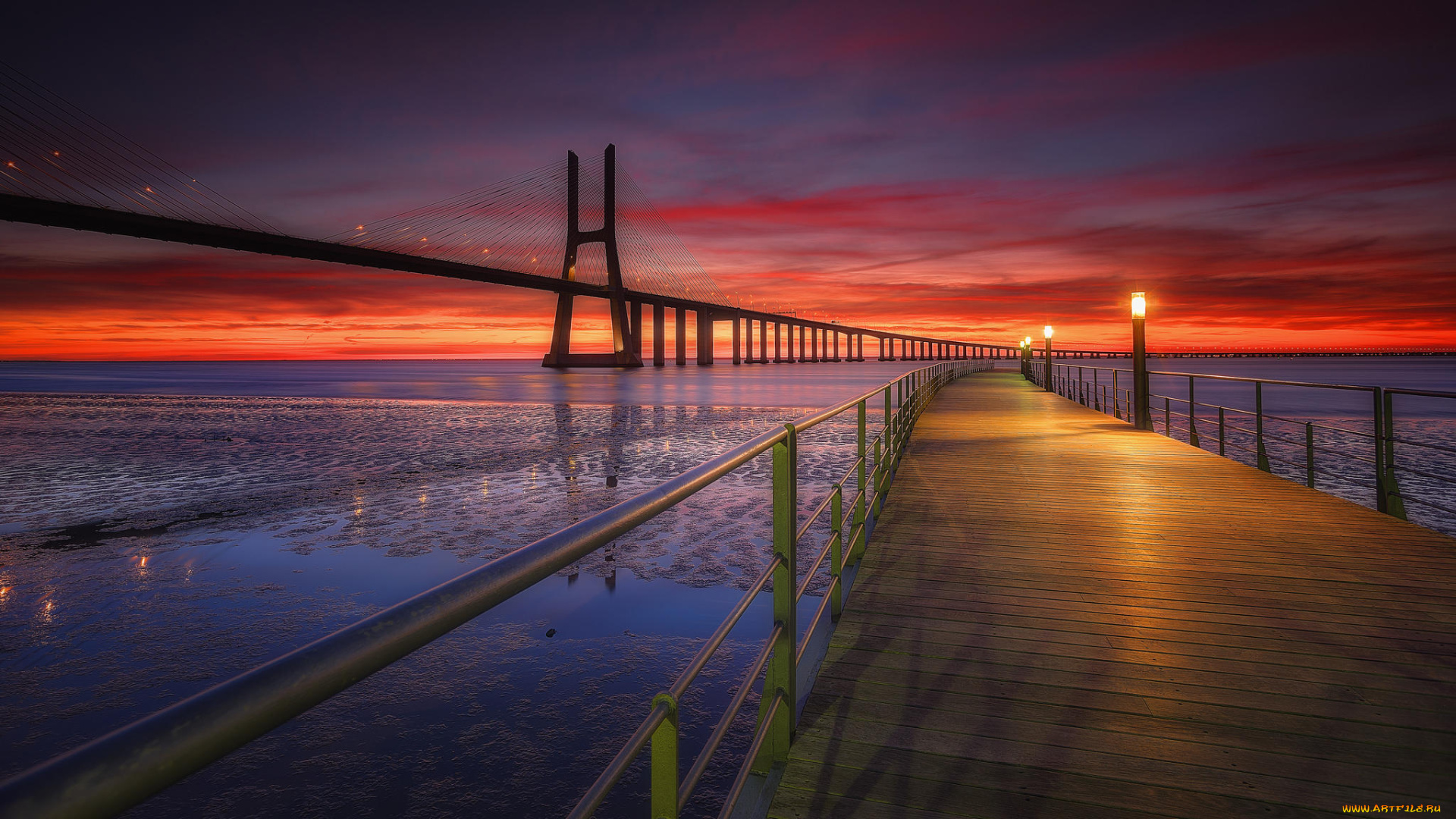 города, -, мосты, португалия, лиссабон, lisbon, portugal