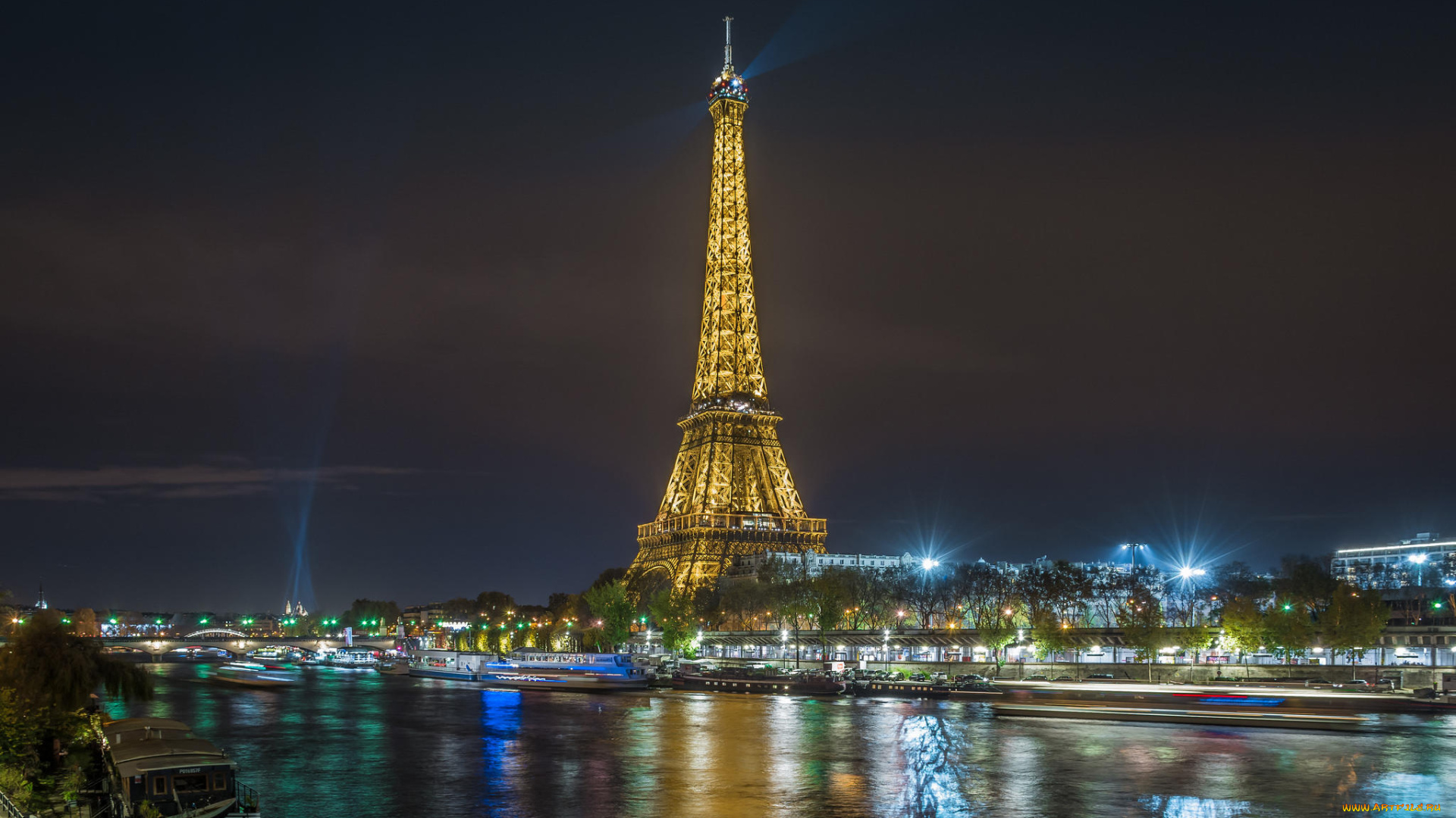 города, париж, , франция, эйфелева, башня, париж