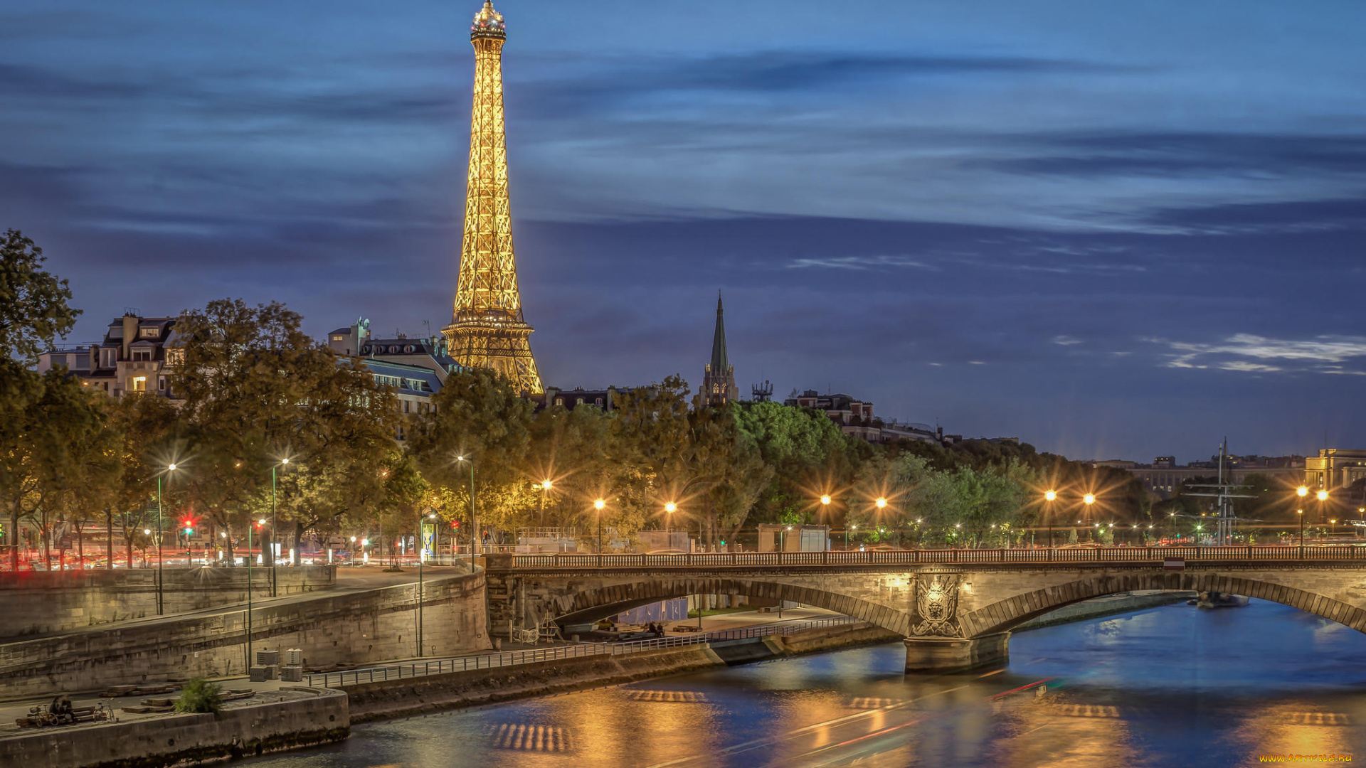 города, париж, , франция, эйфелева, башня, париж