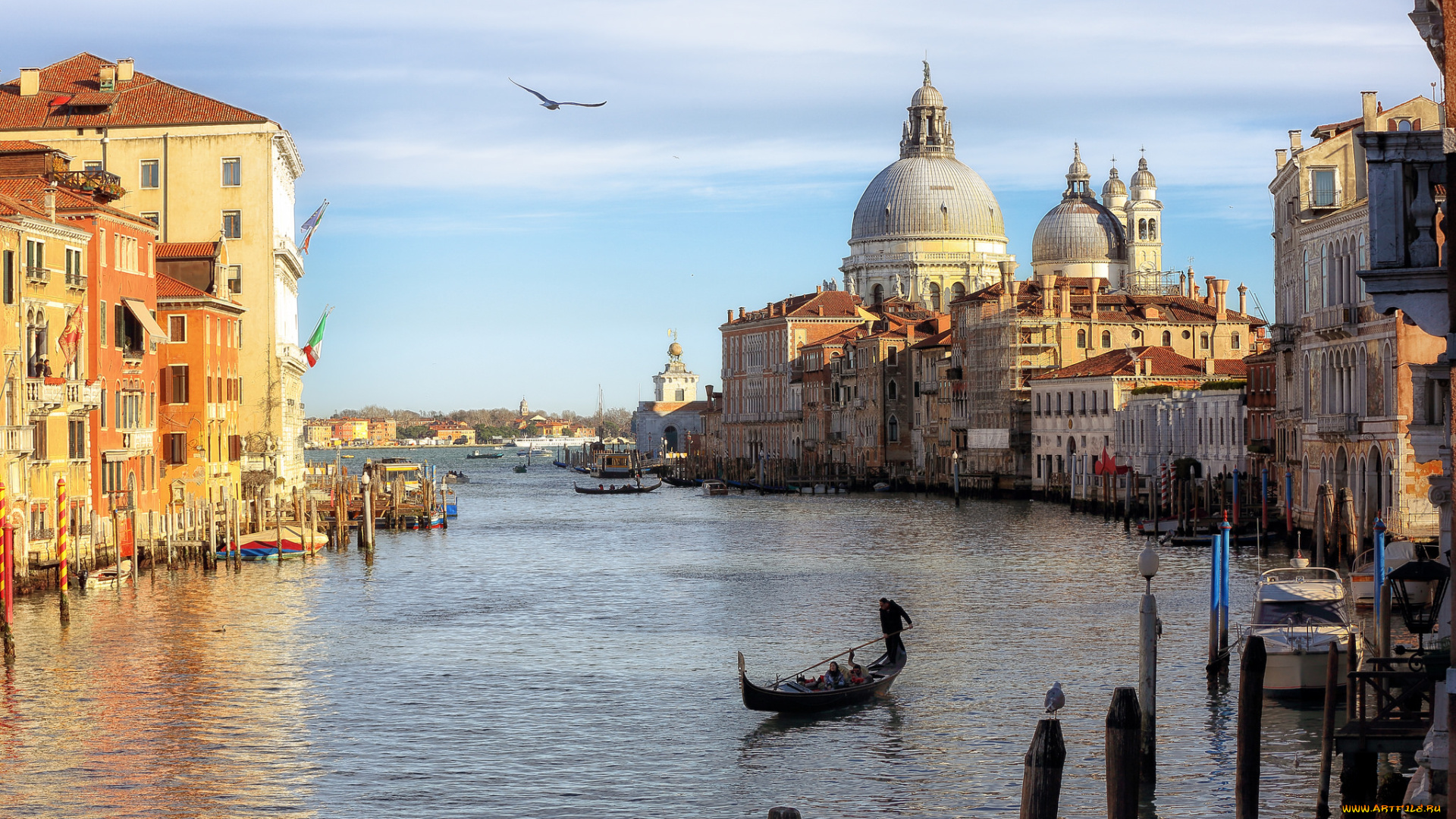 venice-chiesa, santa, maria, города, венеция, , италия, канал