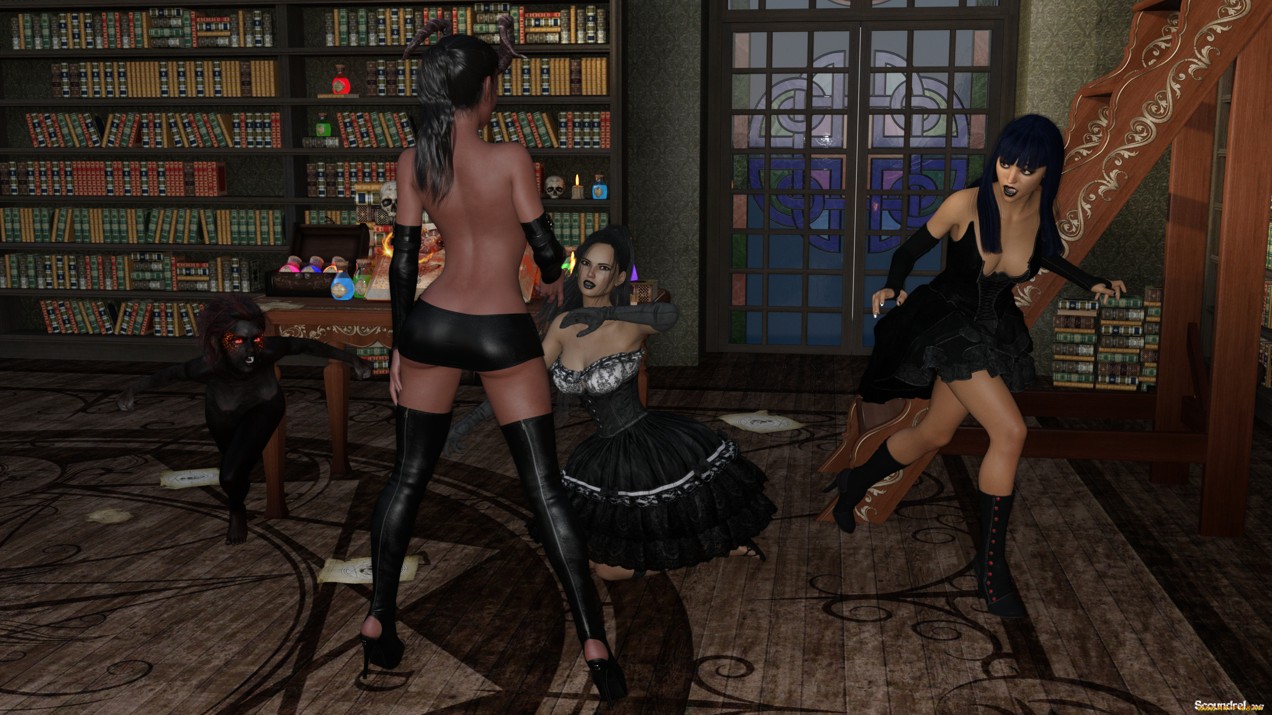 wicked, magic, 3д, графика, фантазия, , fantasy, девушки, взгляд, фон