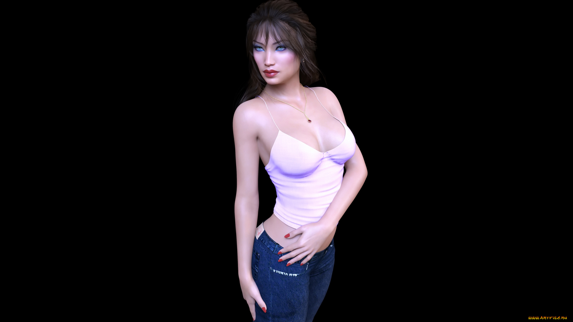 3д, графика, люди, , people, девушка, взгляд, фон