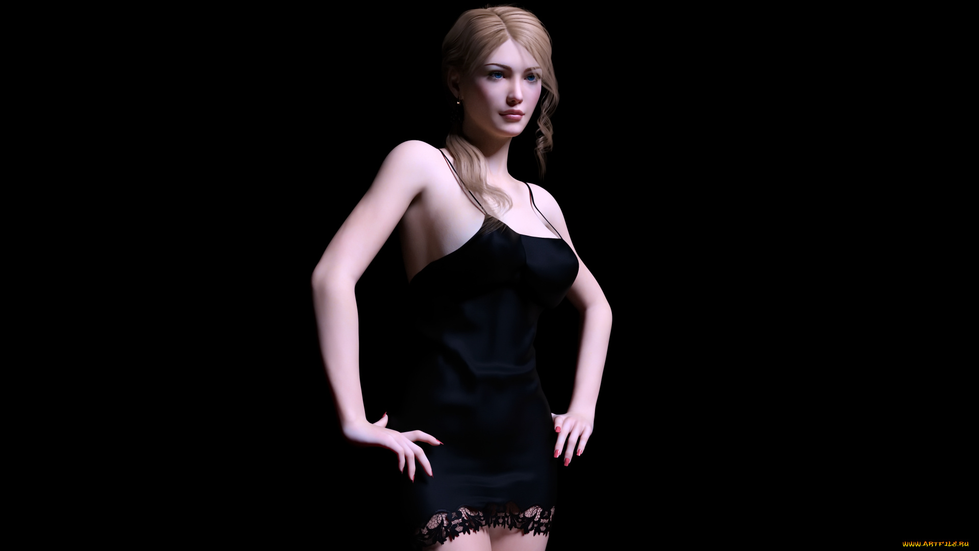 3д, графика, люди, , people, девушка, взгляд, фон