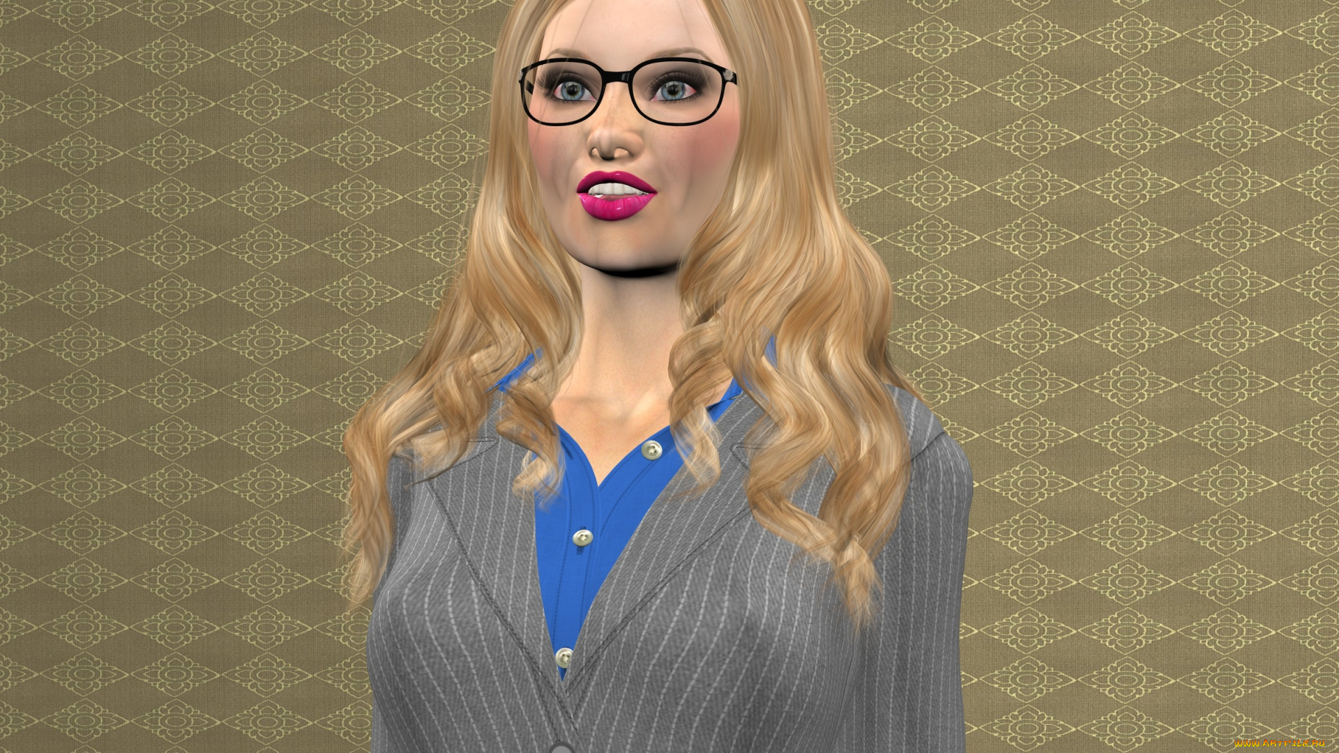 3д, графика, люди, , people, фон, девушка, взгляд