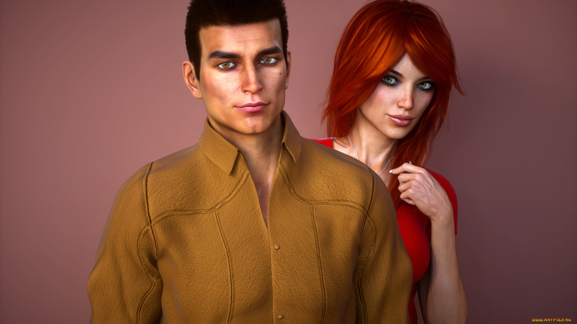 3д, графика, люди, , people, взгляд, фон, девушка