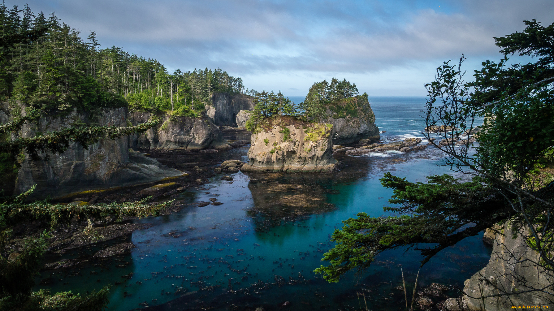 природа, побережье, простор