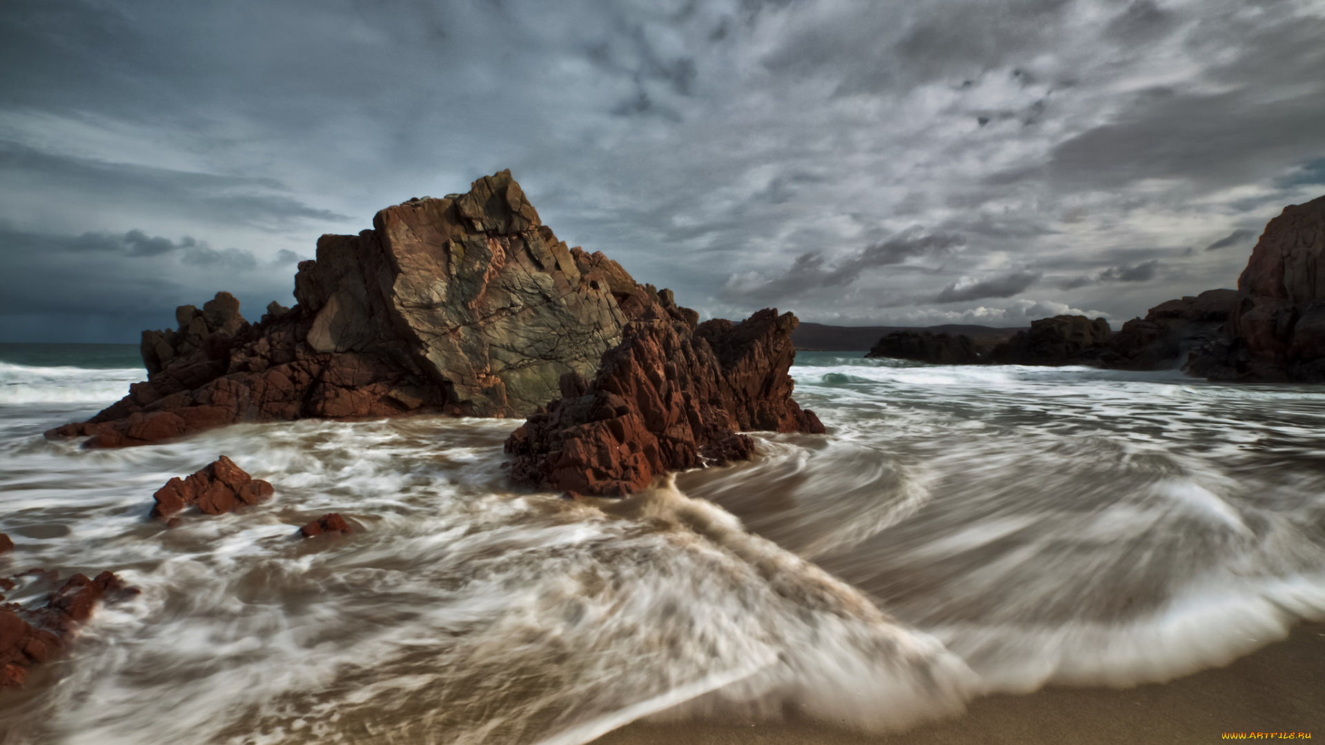 природа, побережье, простор