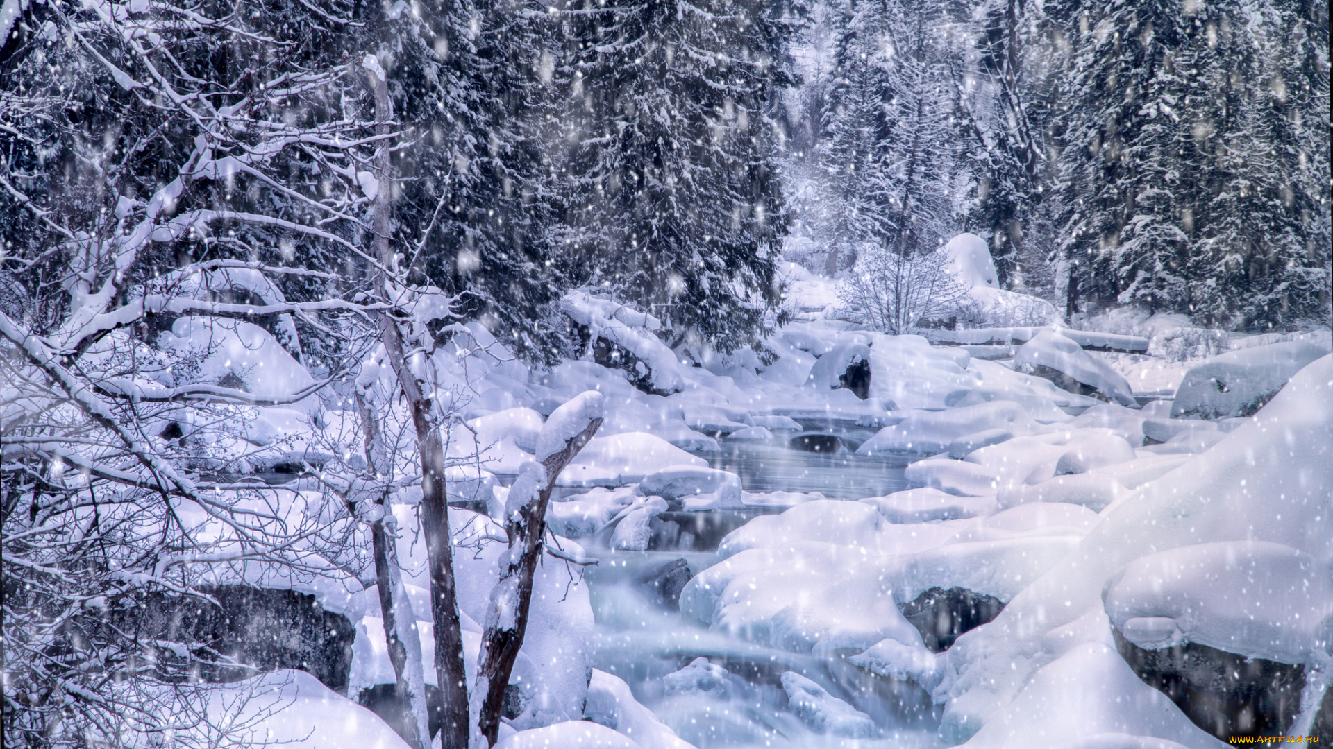 природа, зима, простор