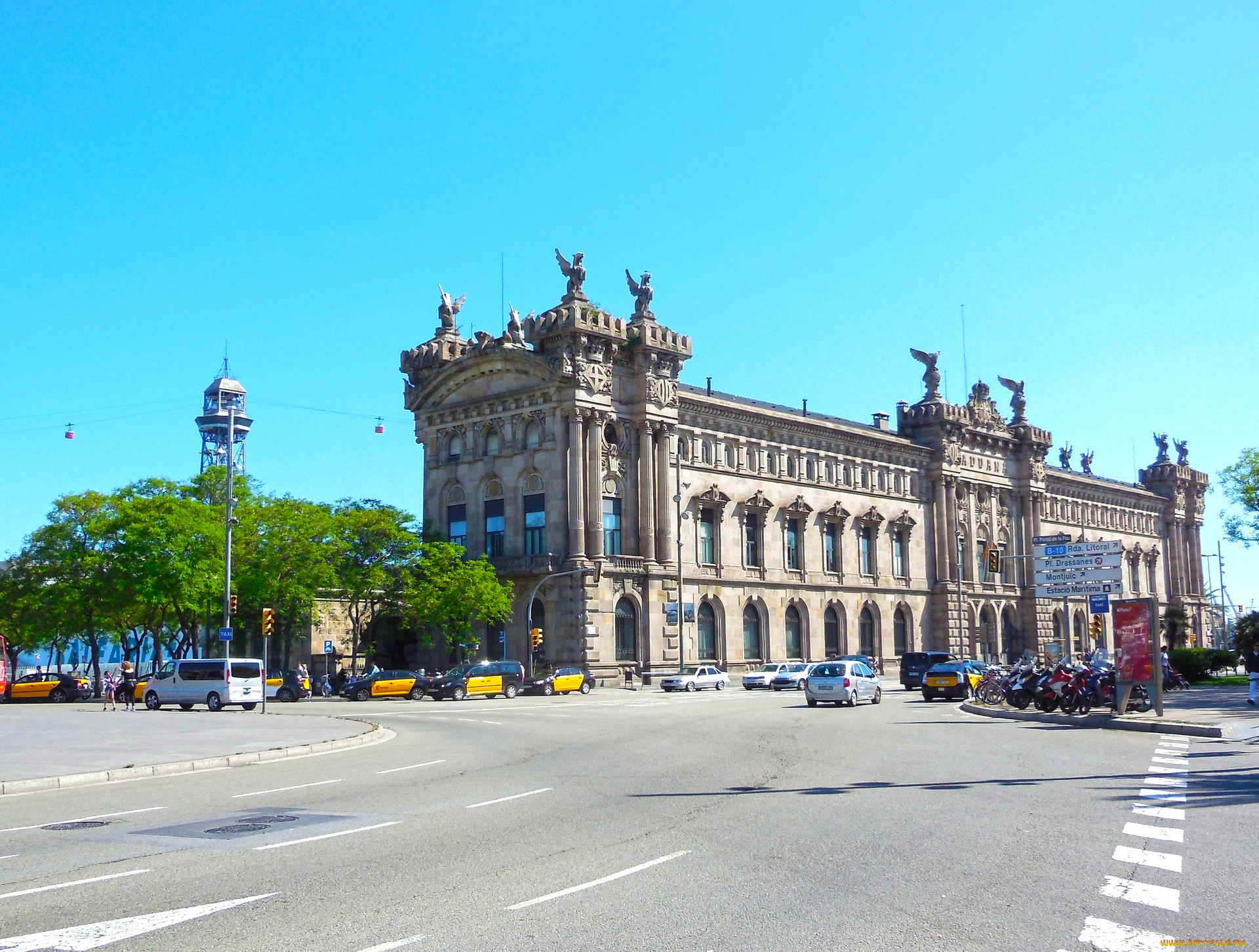 барселона, города, барселона, , испания, здание, дорога