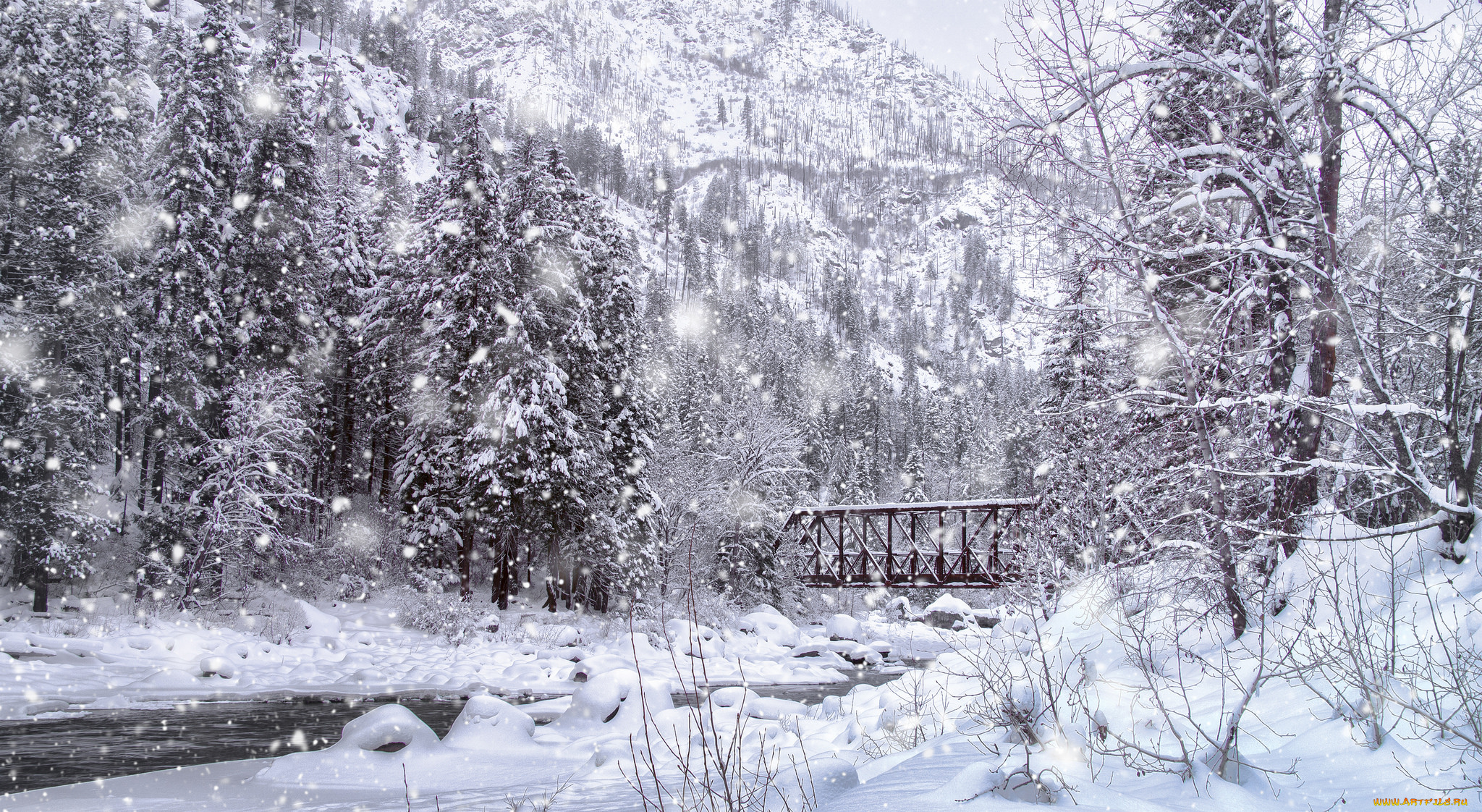 природа, зима, простор