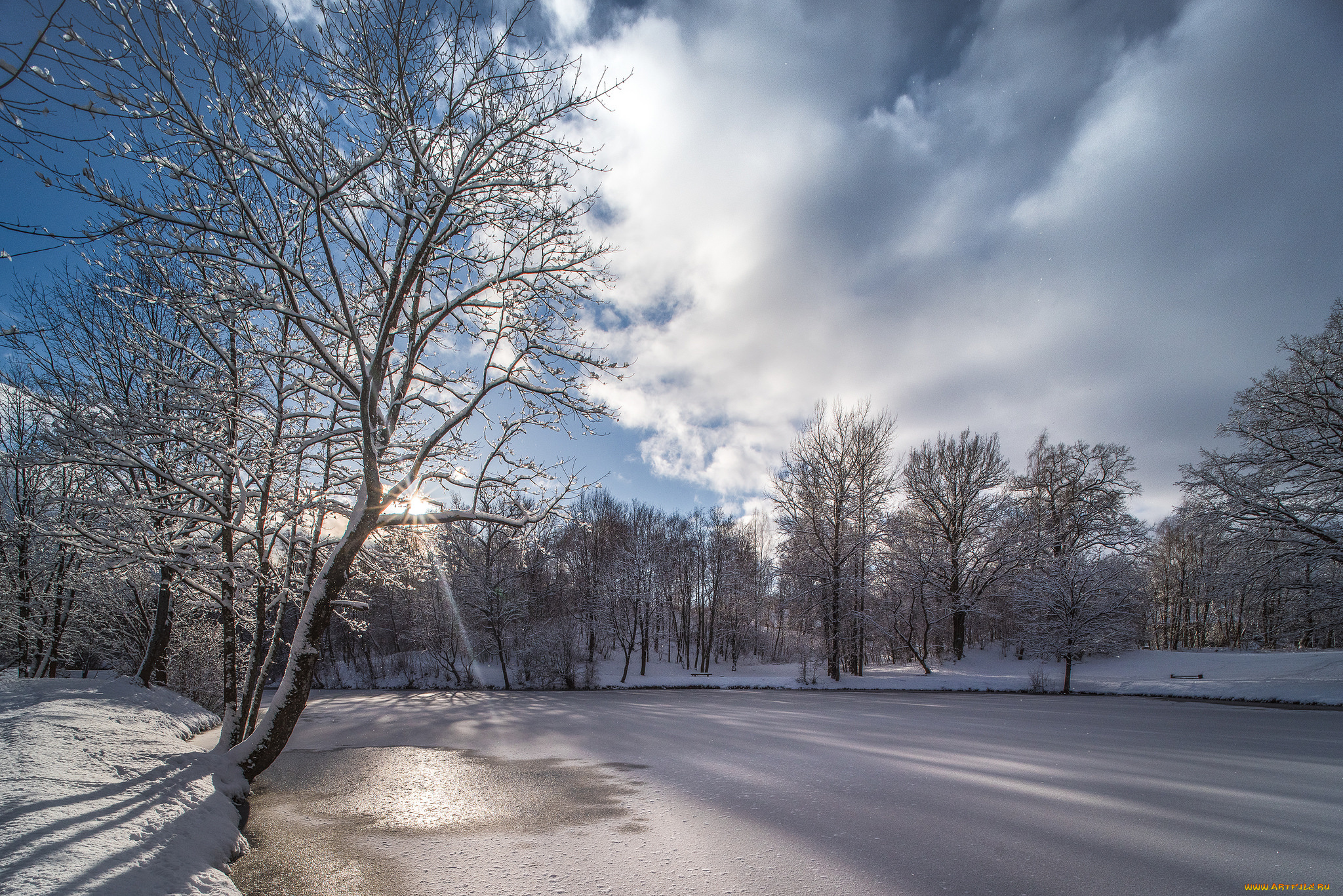 природа, зима, простор