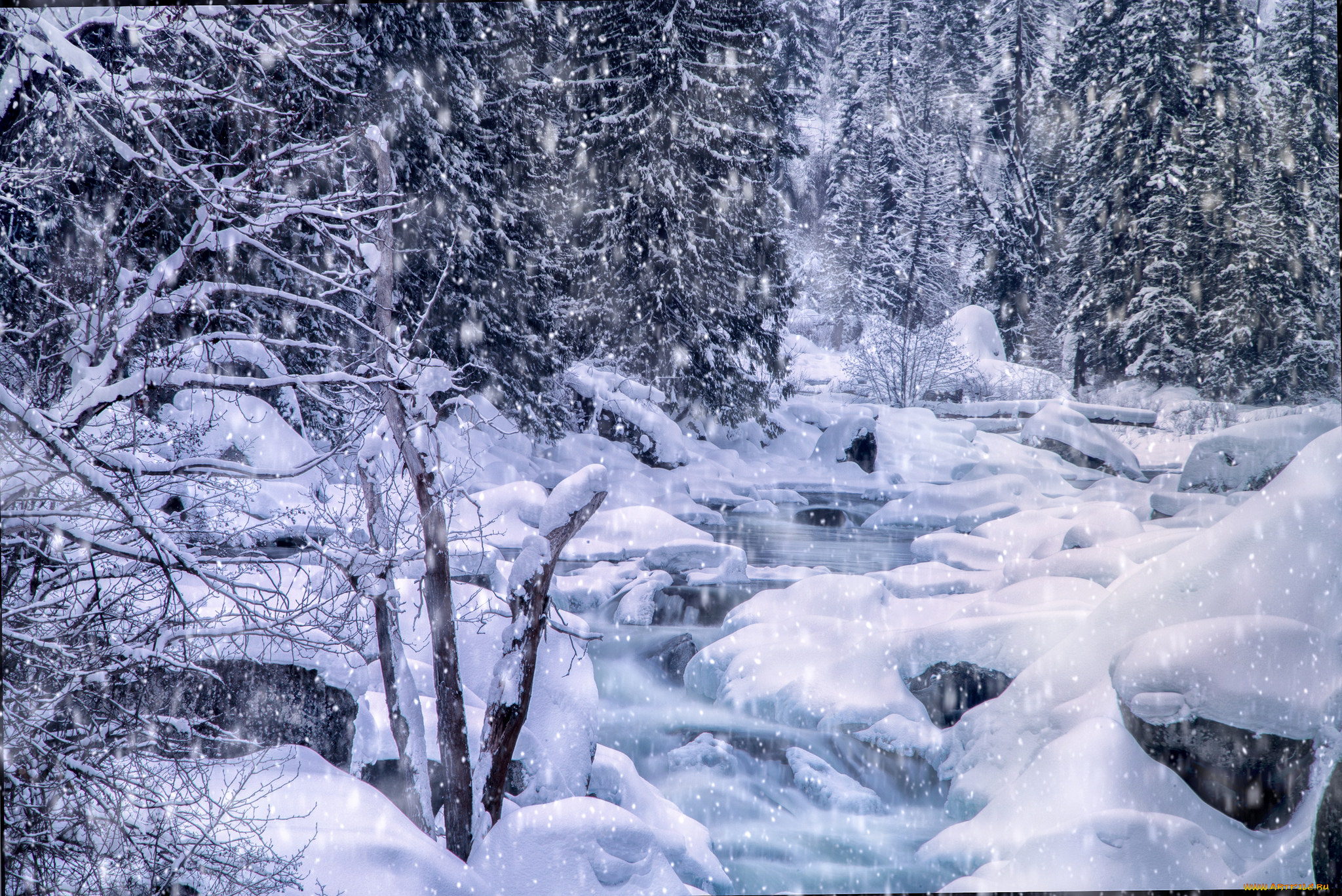 природа, зима, простор