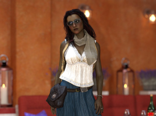 Картинка 3д+графика люди+ people девушка взгляд фон