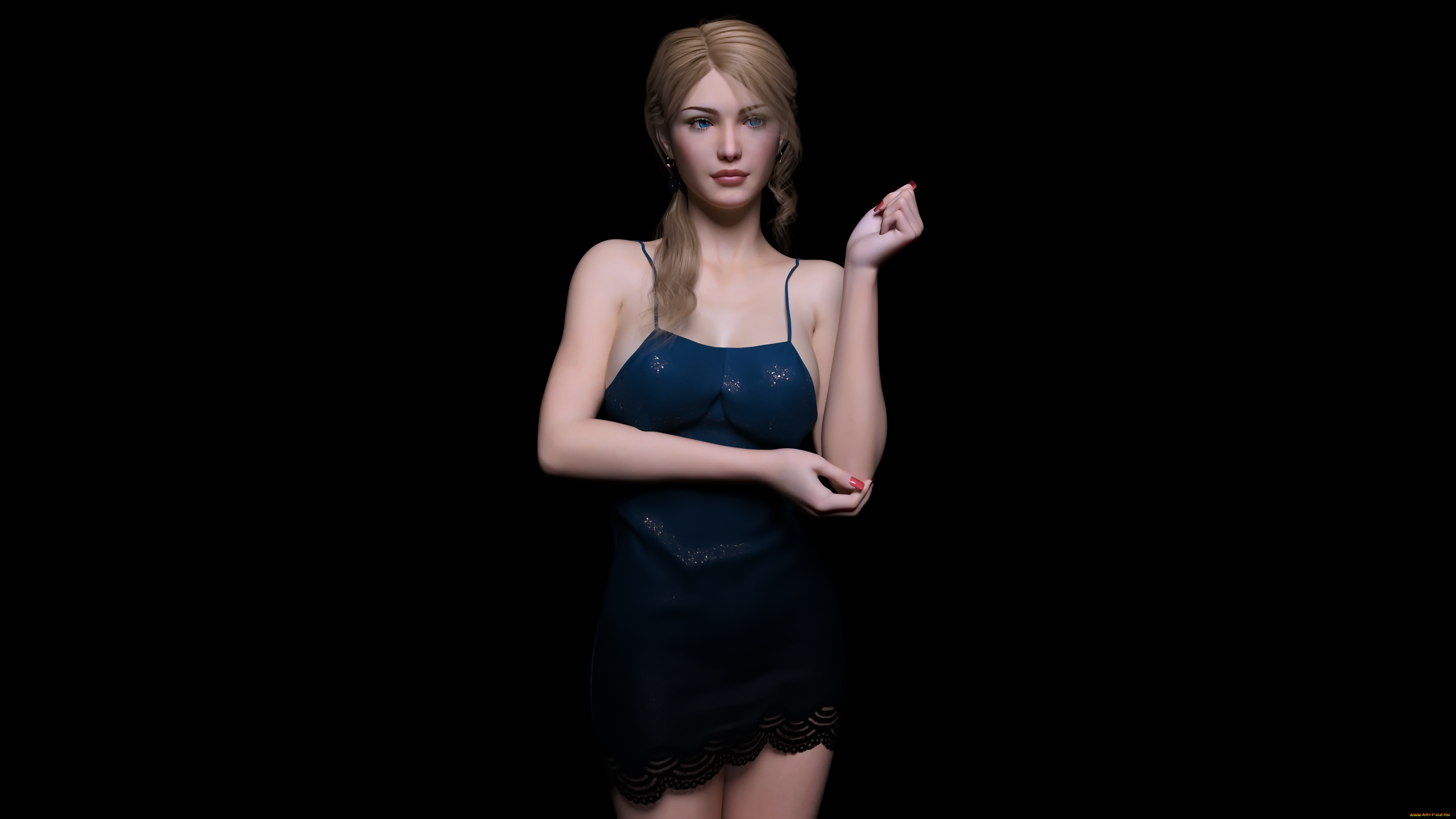 3д, графика, люди, , people, девушка, взгляд, фон