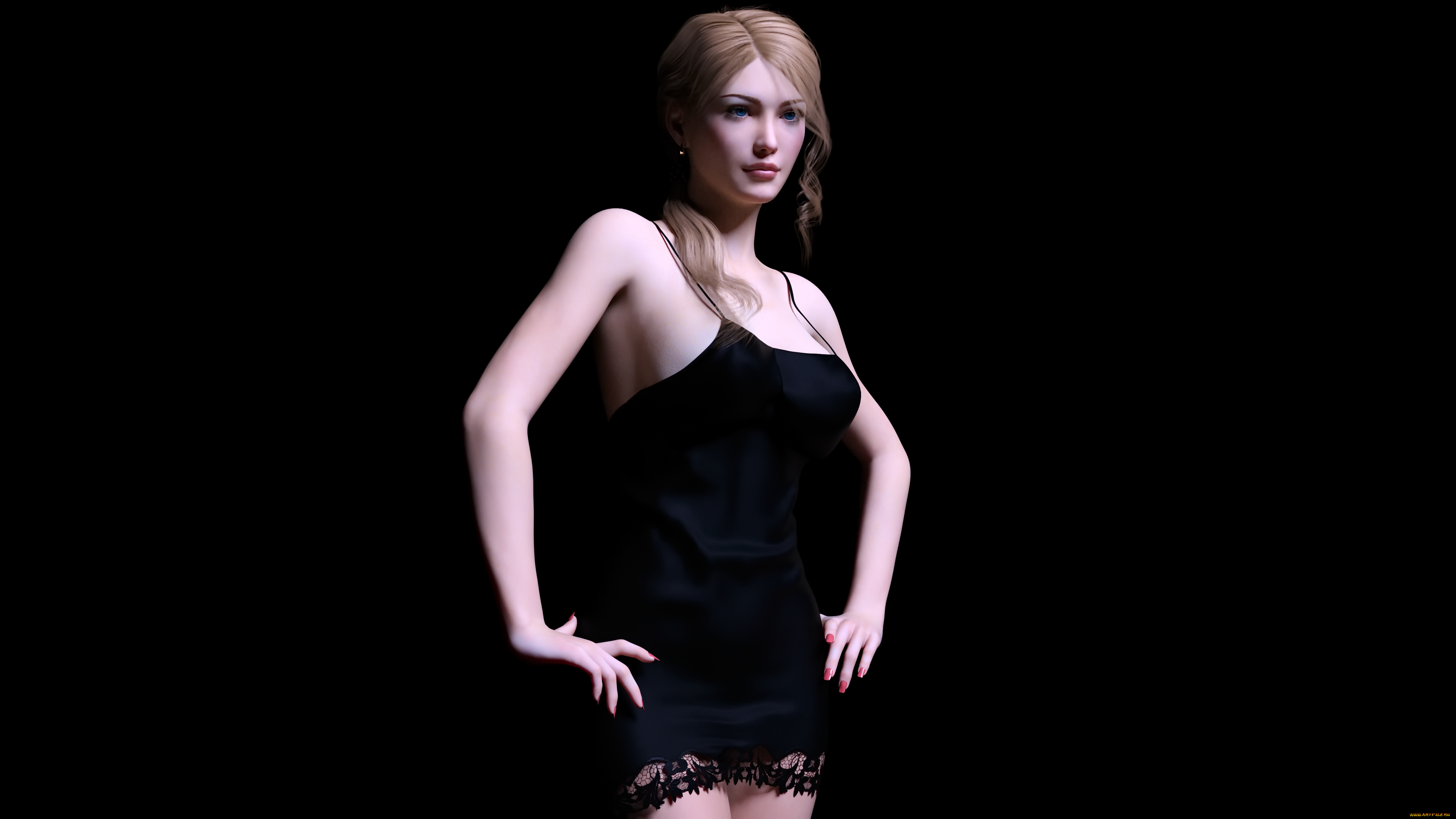 3д, графика, люди, , people, девушка, взгляд, фон