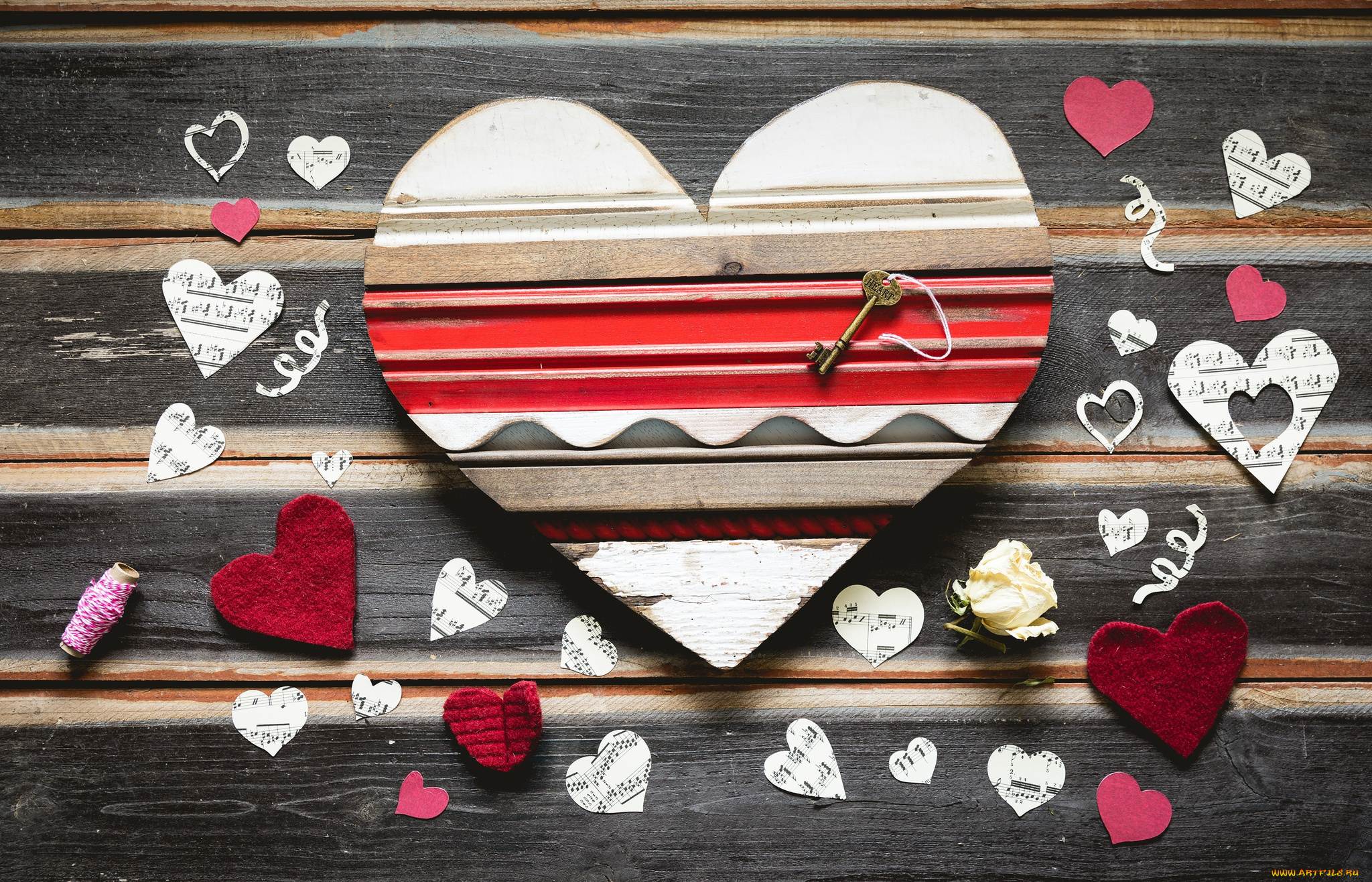 праздничные, день, святого, валентина, , сердечки, , любовь, фон, сердечко