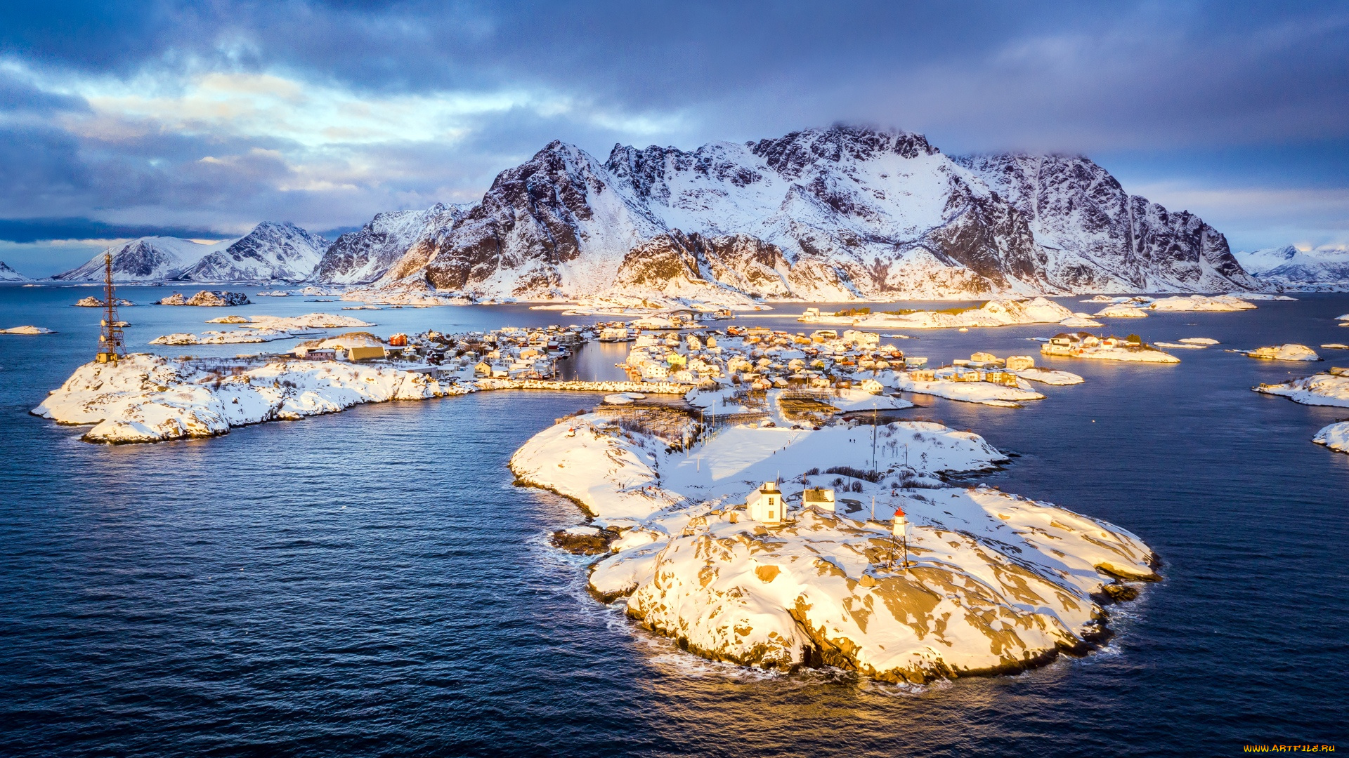 города, -, пейзажи, норвегия, лофотенские, острова