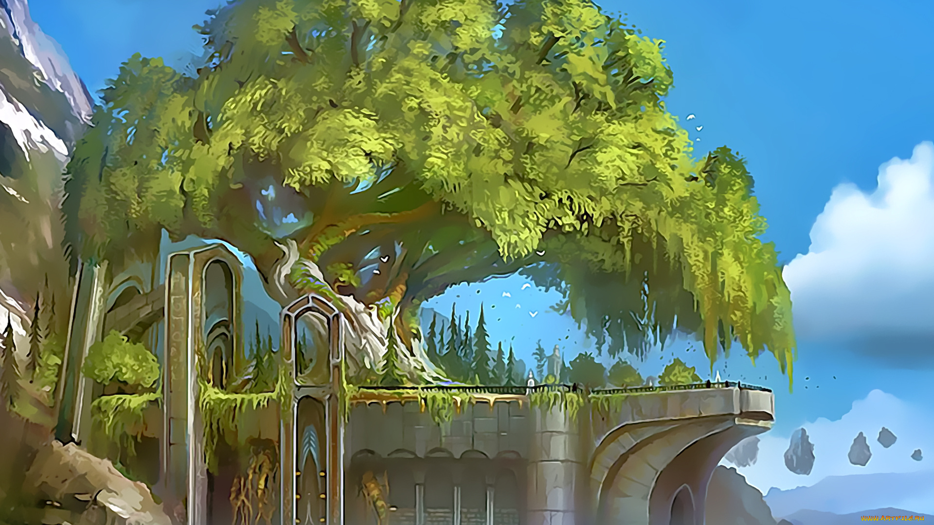 календари, фэнтези, дерево, строение, постройка, calendar, 2020