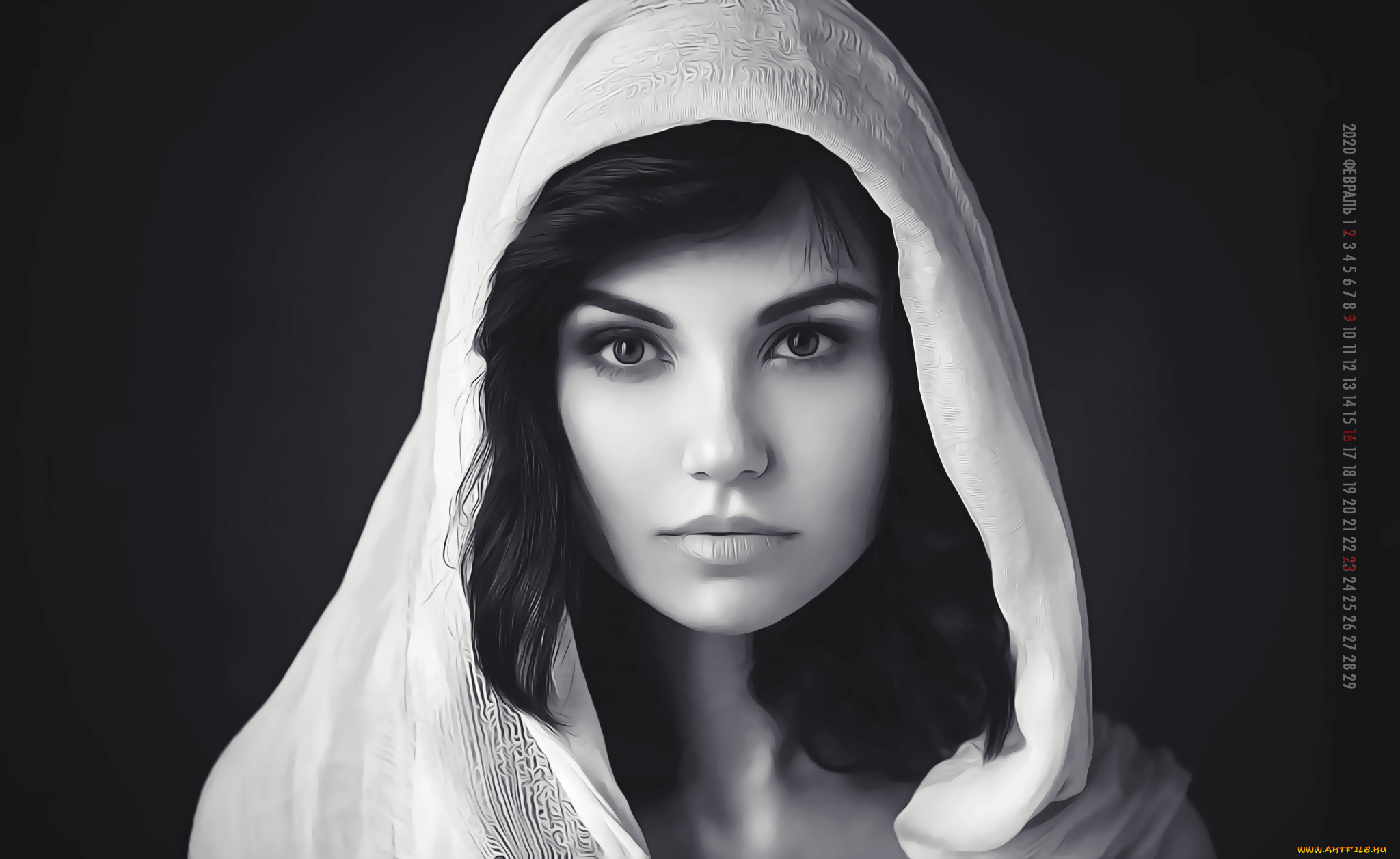 календари, компьютерный, дизайн, женщина, взгляд, 2020, лицо, calendar, девушка