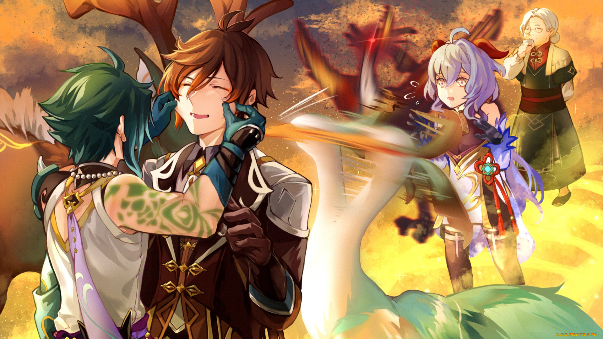 аниме, genshin, impact, genshin, impact