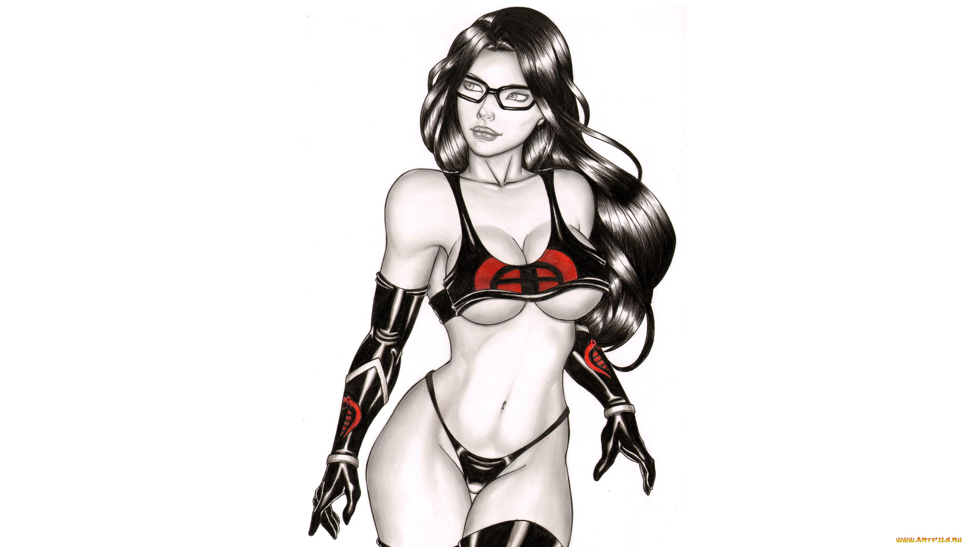 carlos, braga, рисованное, девушка, фон, униформа, очки