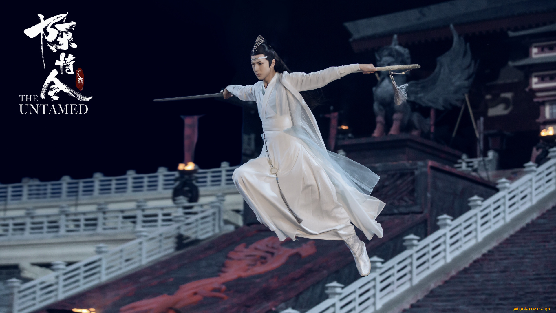 кино, фильмы, the, untamed, лань, ванцзи, меч, прыжок