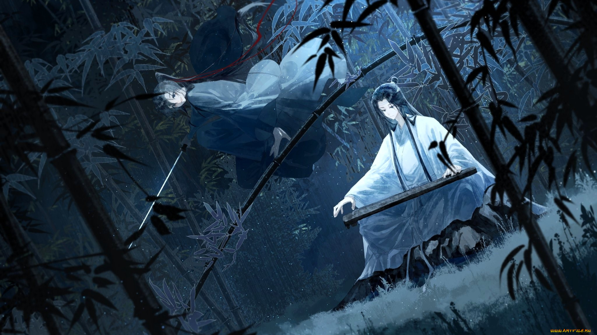 аниме, mo, dao, zu, shi, вэй, усянь, лань, ванцзи, меч, гуцинь