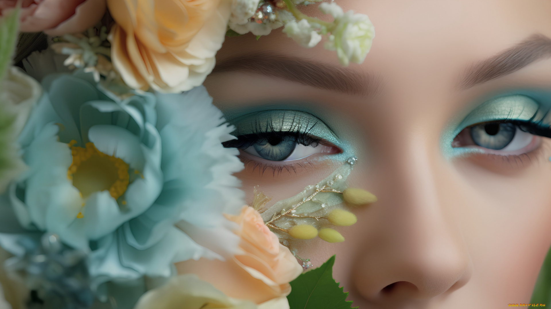 3д, графика, глаза, , eyes, макияж