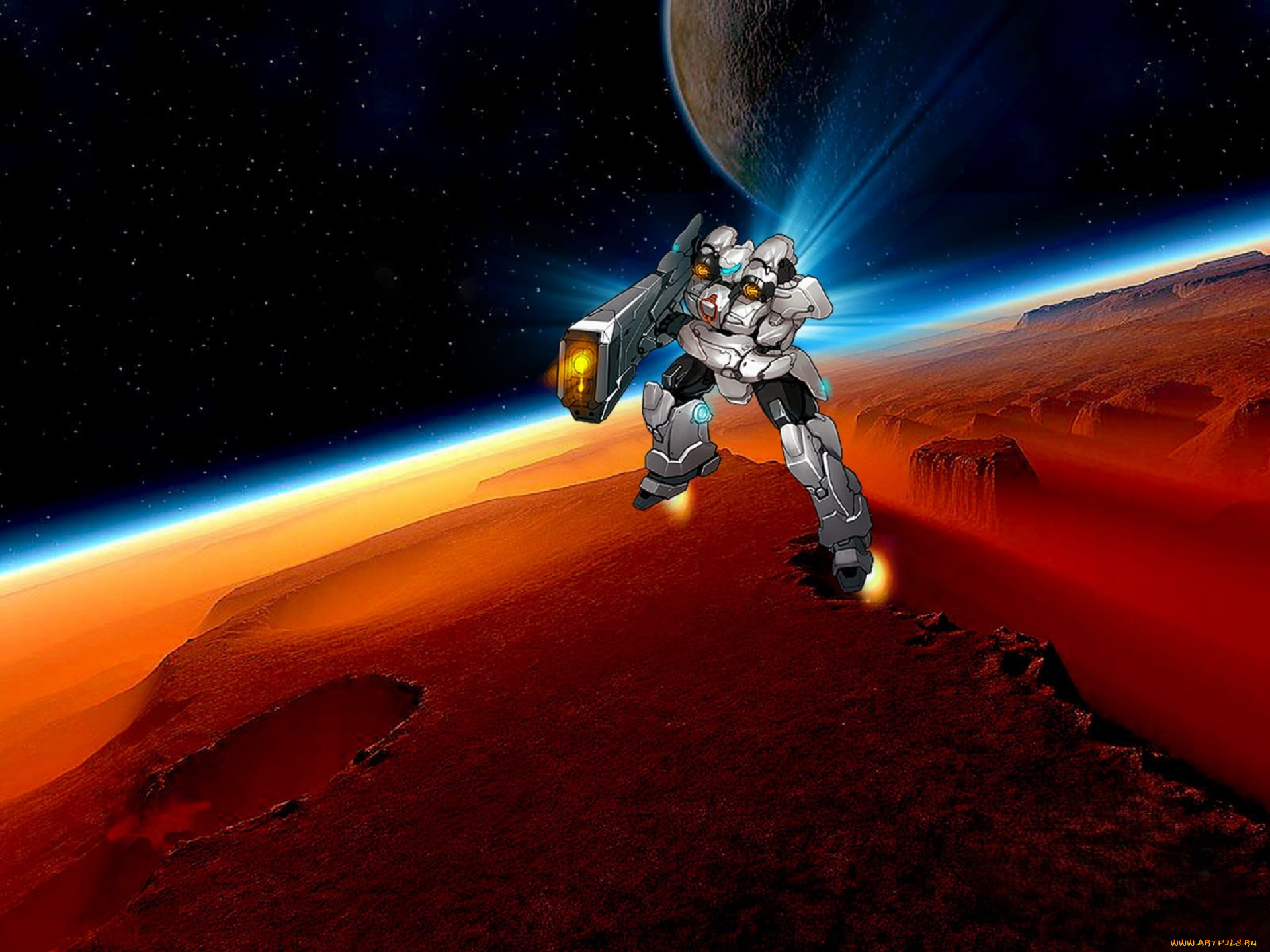 видео, игры, zero, online, робот, оружие, планета, космос