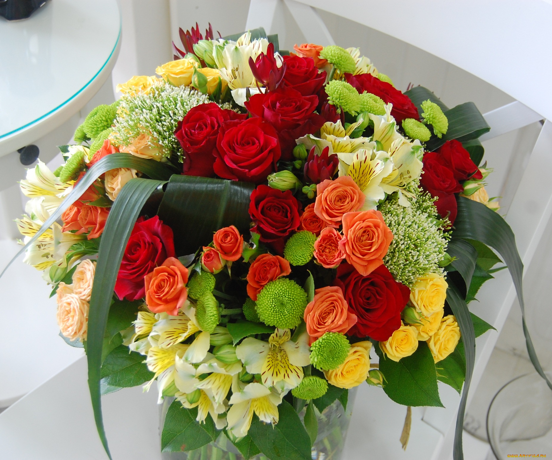 цветы, букеты, композиции, хризантемы, розы