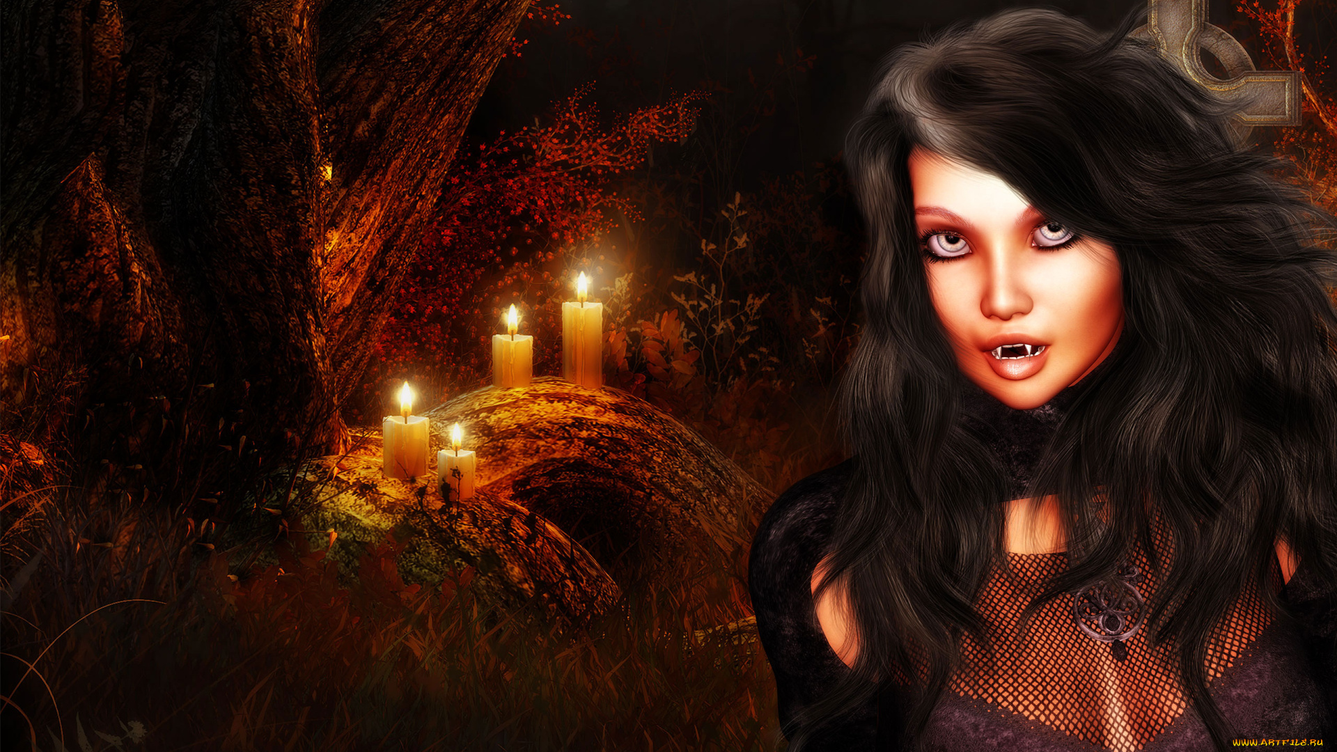 3д, графика, fantasy, фантазия, свечи