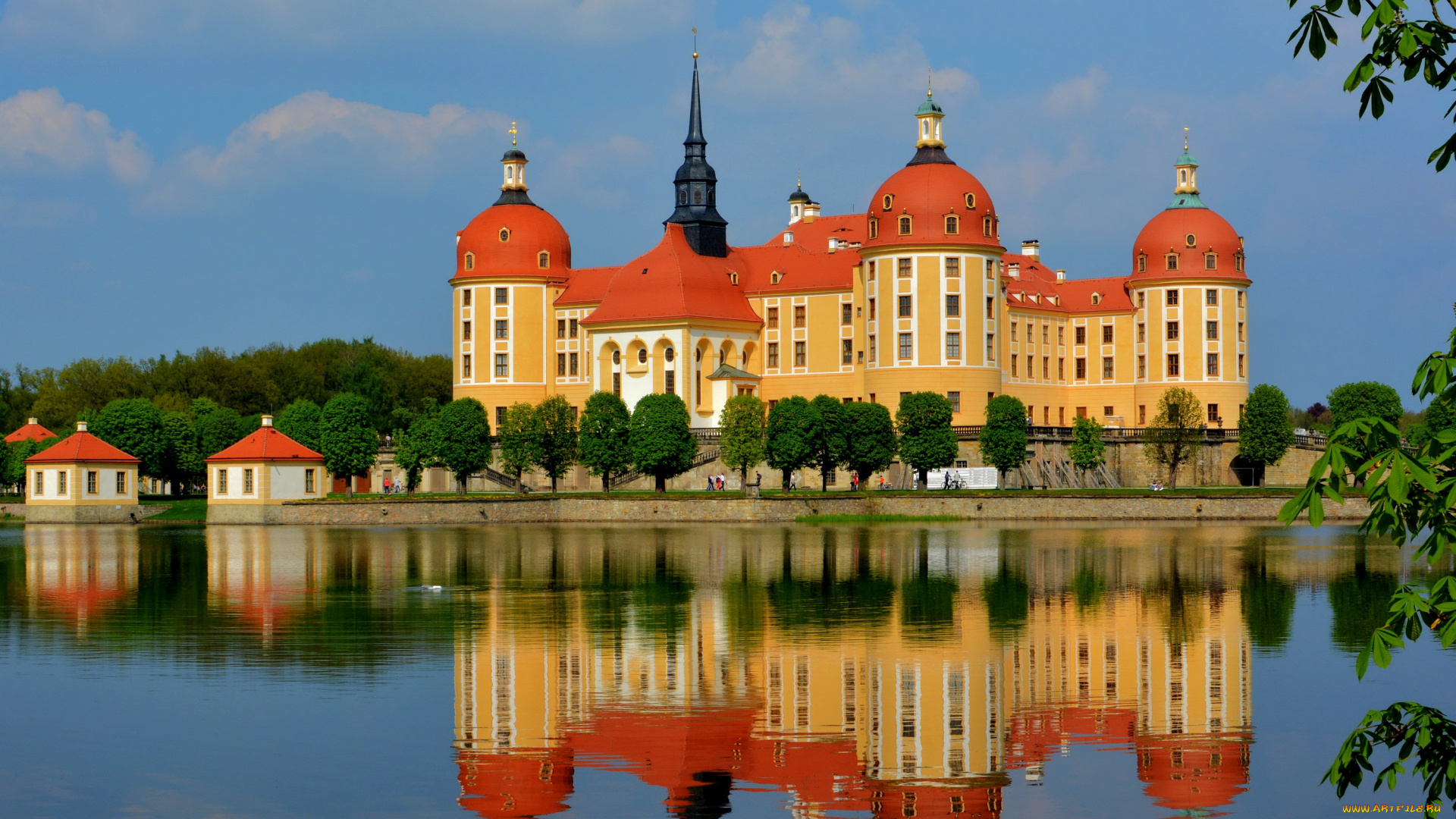 moritzburg, castle, германия, города, -, дворцы, , замки, , крепости, moritzburg, castle, германия, замок, река