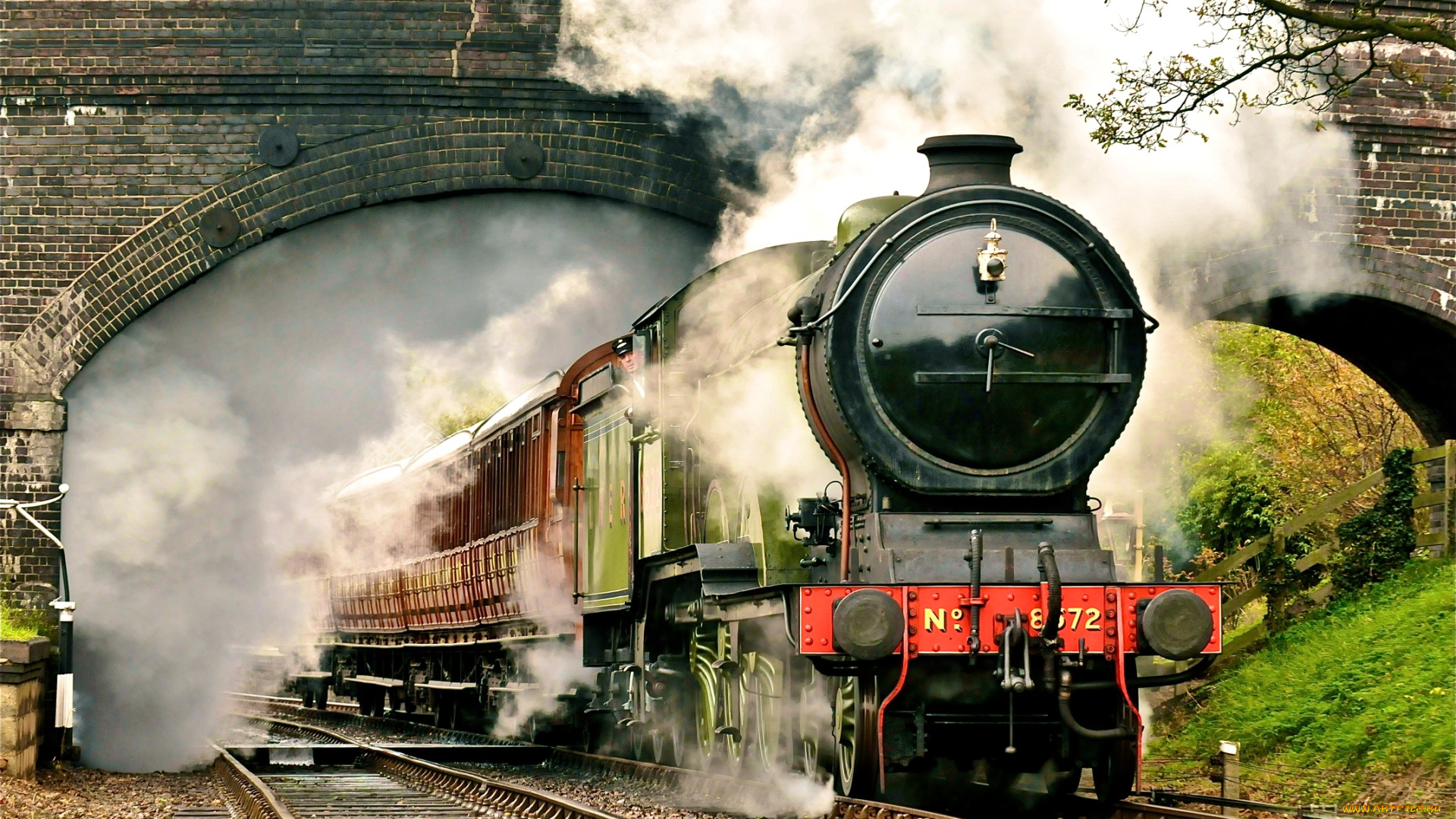 техника, паровозы, поезд, паровоз, рельсы, дорога, железная