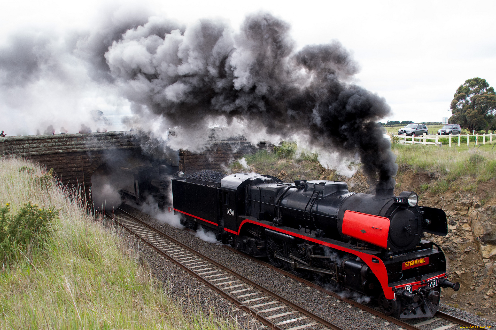 техника, паровозы, дорога, железная, паровоз, рельсы