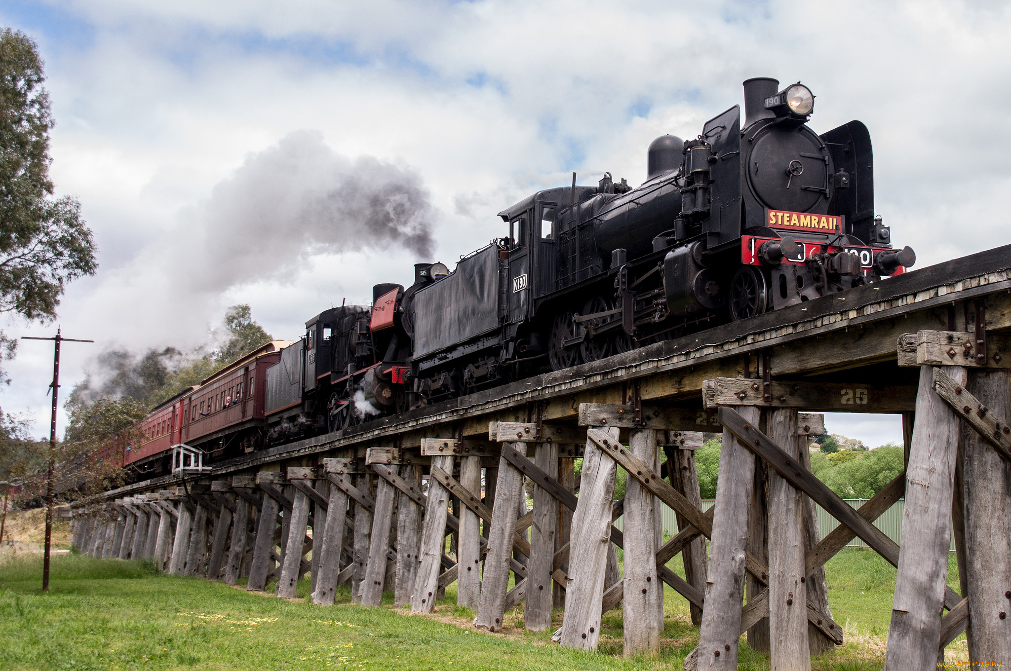 техника, паровозы, дорога, железная, поезд, паровоз, рельсы